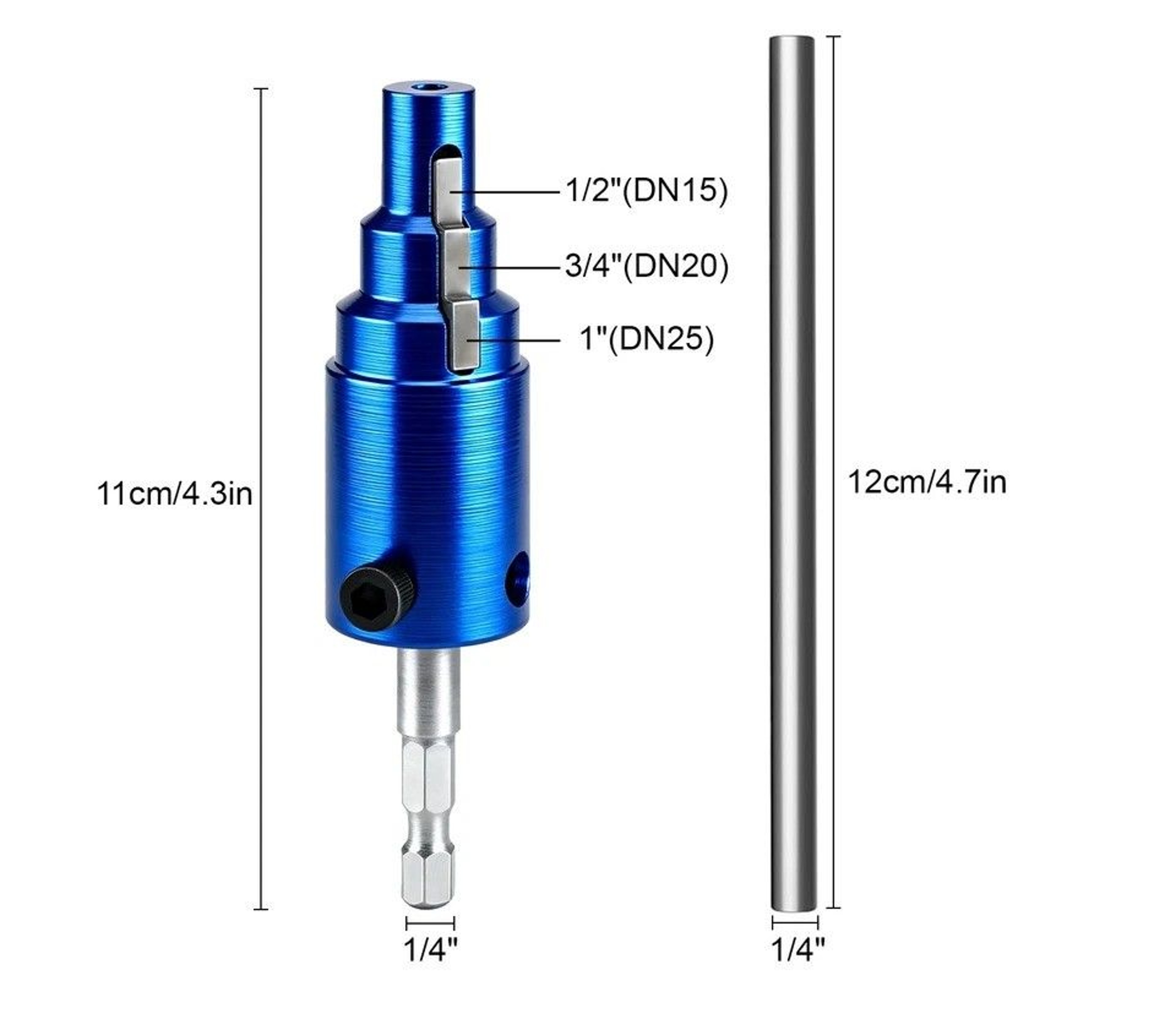 Internal Pipe Wrench Broken Pipe Extractor Nipple  Valve RemoverTool For PVC PEX And Plastic Pipes 8