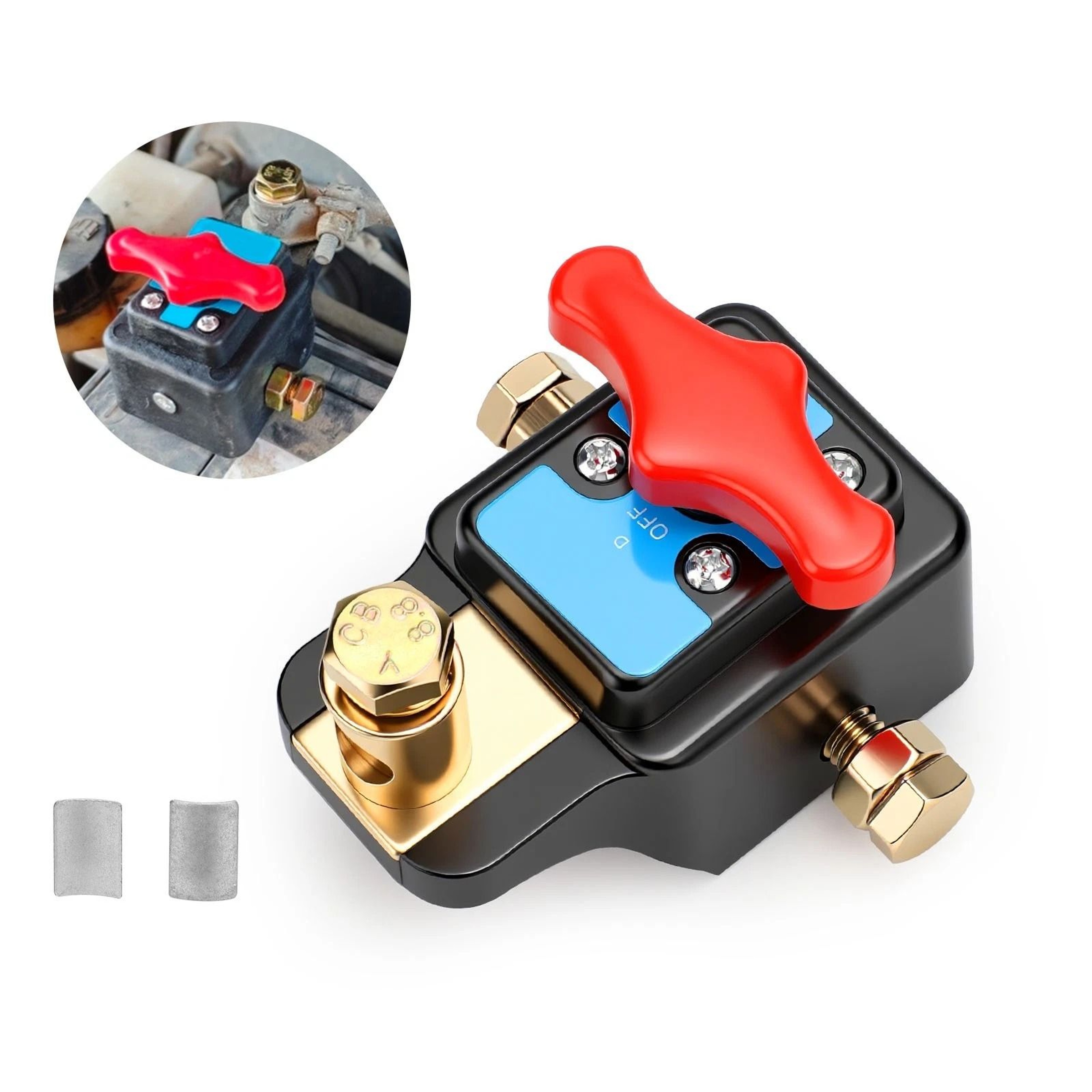 Rotary Battery Disconnect Switch Isolator For Cars Trucks RVs Boats  Easy To Install  Operate 2