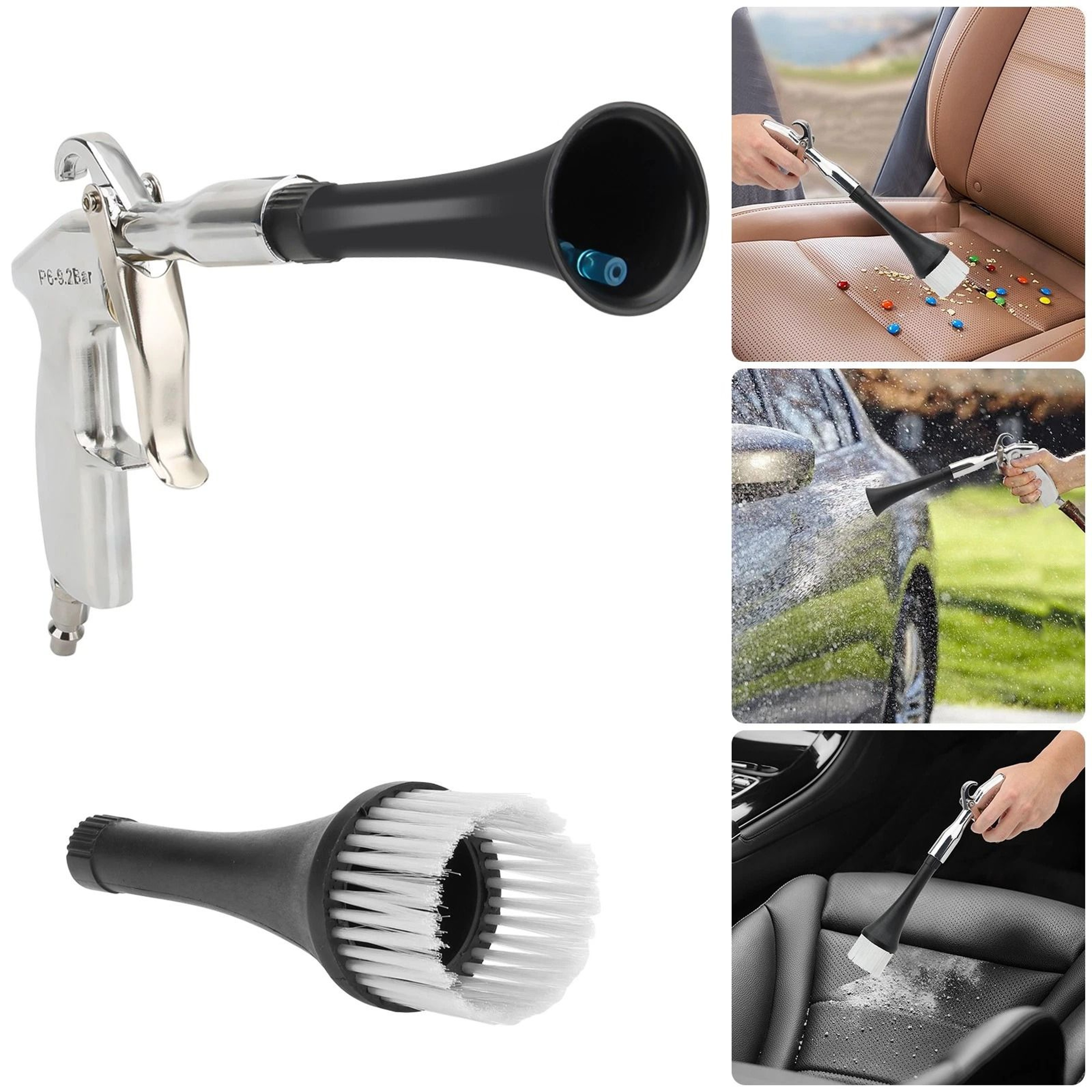 HighPressure Car Cleaning GunRotating Tornado Air Blow Tool NPT For Efficient Interior And Exterior 0