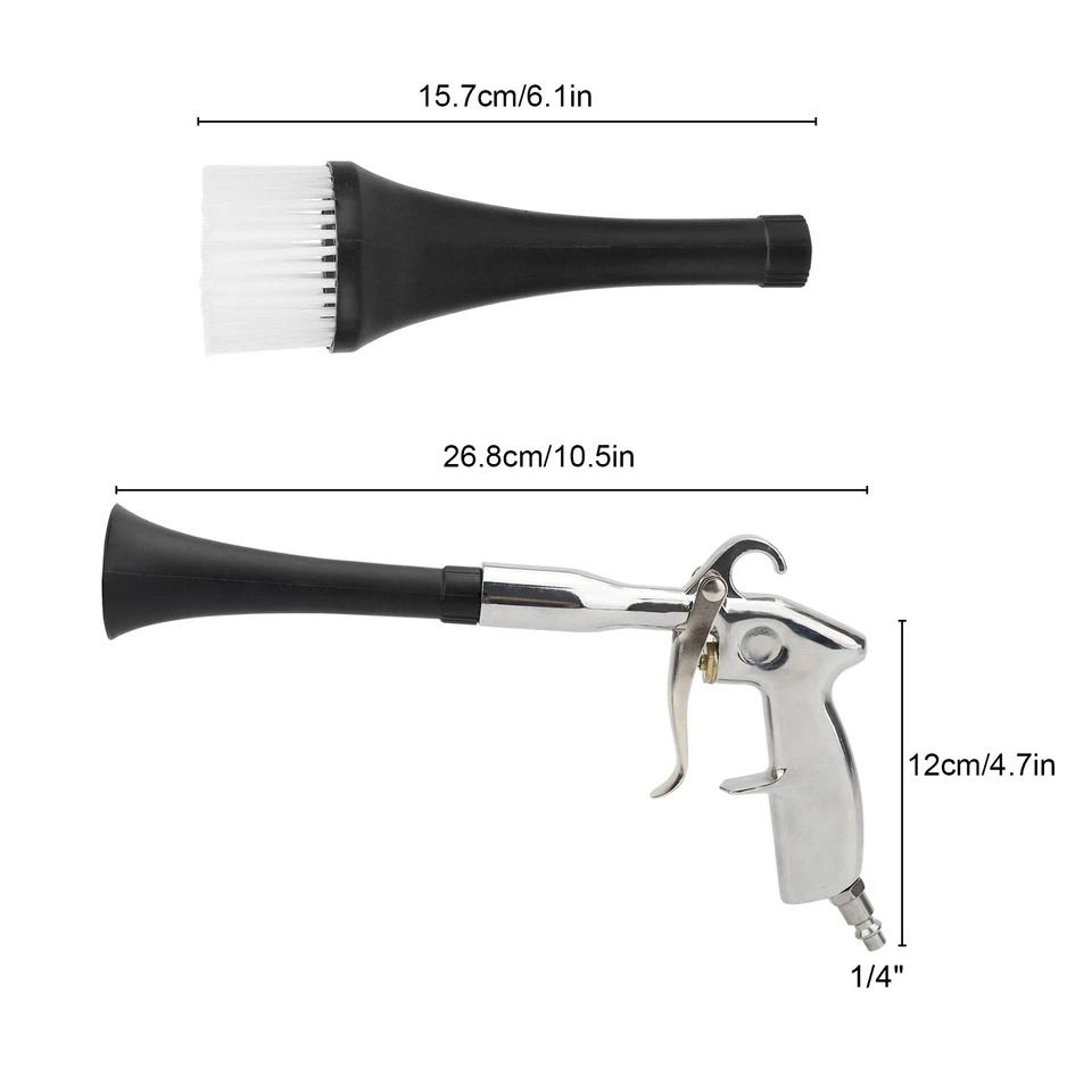 HighPressure Car Cleaning GunRotating Tornado Air Blow Tool NPT For Efficient Interior And Exterior 5