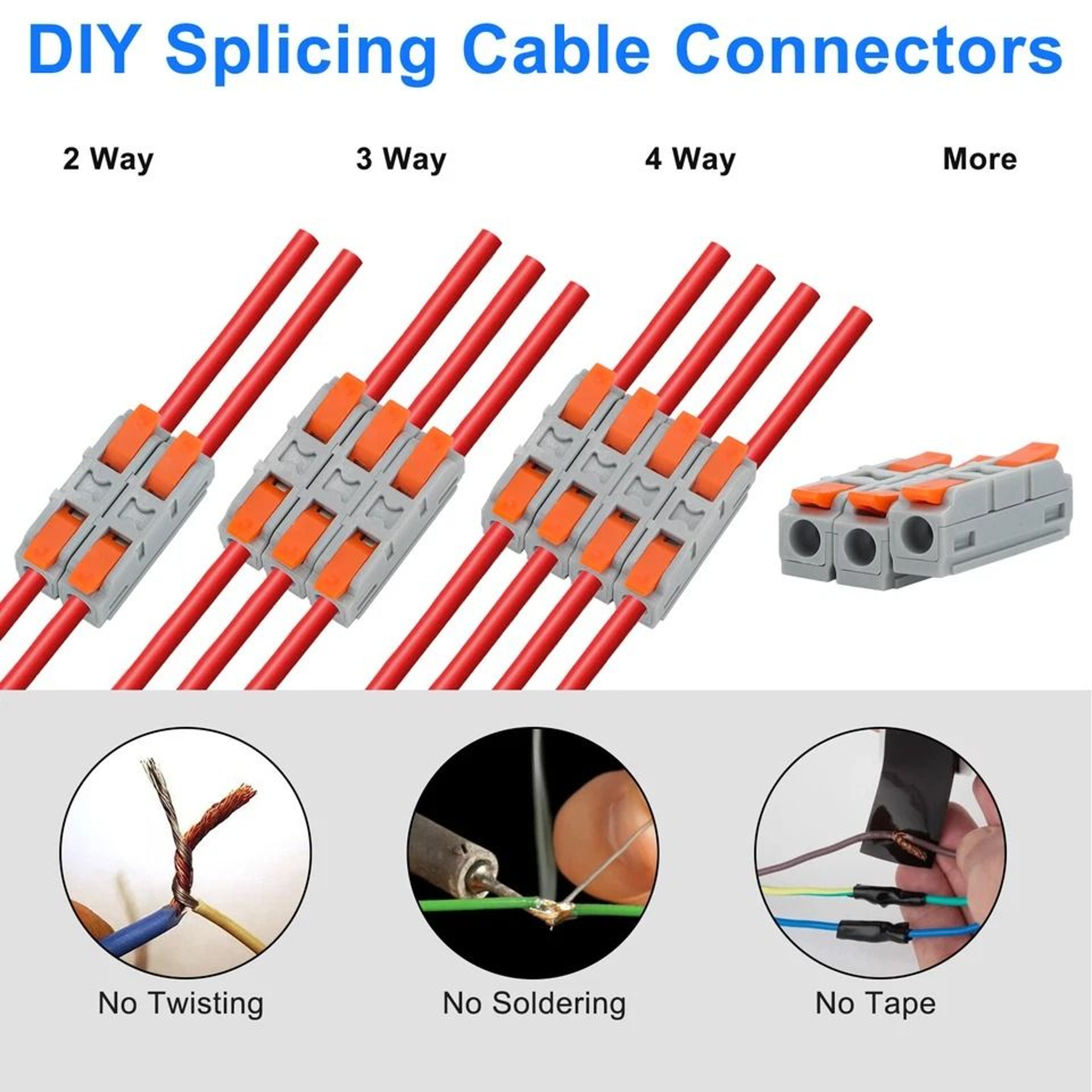 Quick Connect Lever Terminals Compact Wire Connectors For Inline Splicing Simple ToolFree Electrica 5