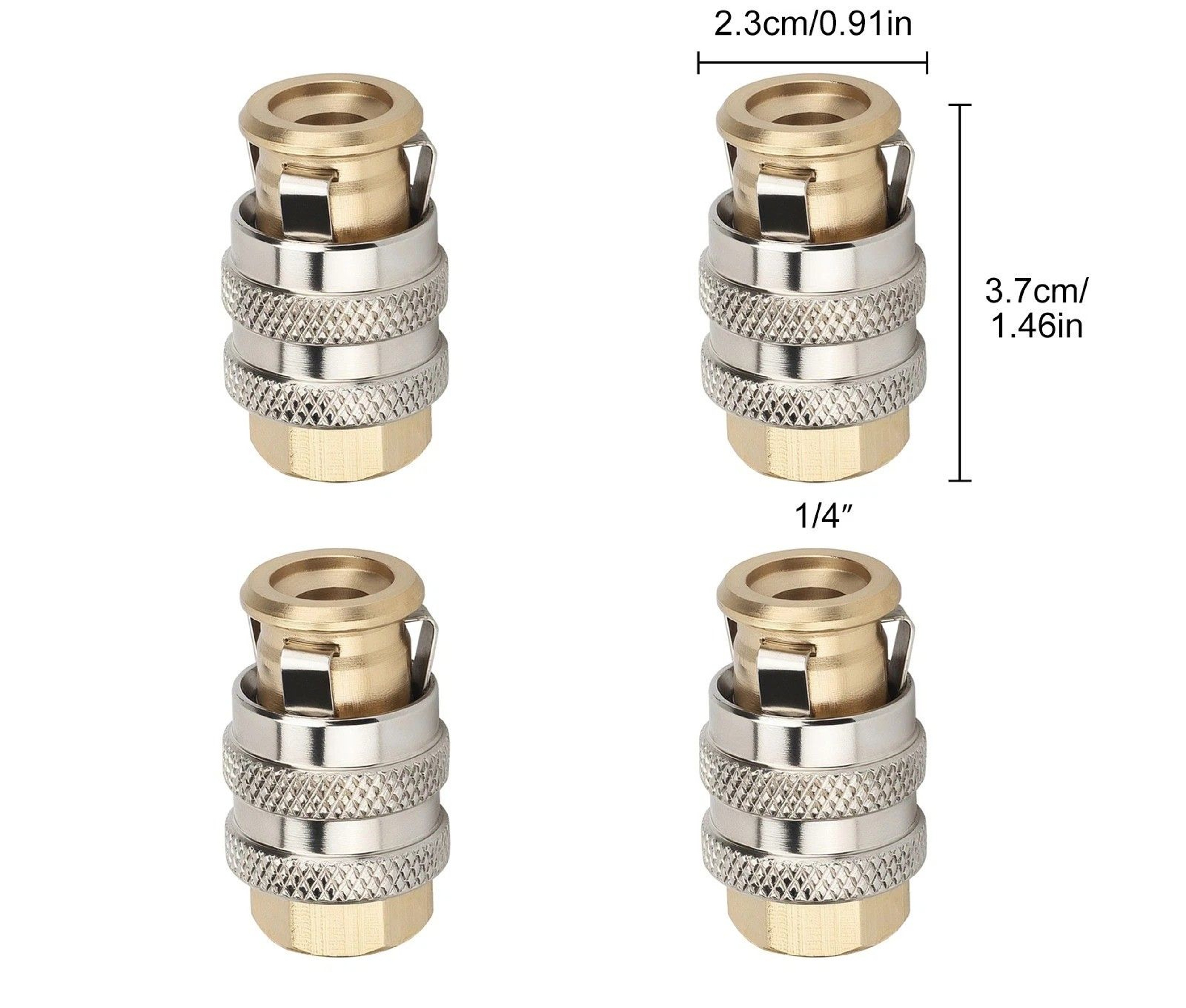 Brass PSI Air Chuck  Open Flow FNPT Tire Inflator Adapter HeavyDuty Nozzle For Motorcycles  Trucks 1