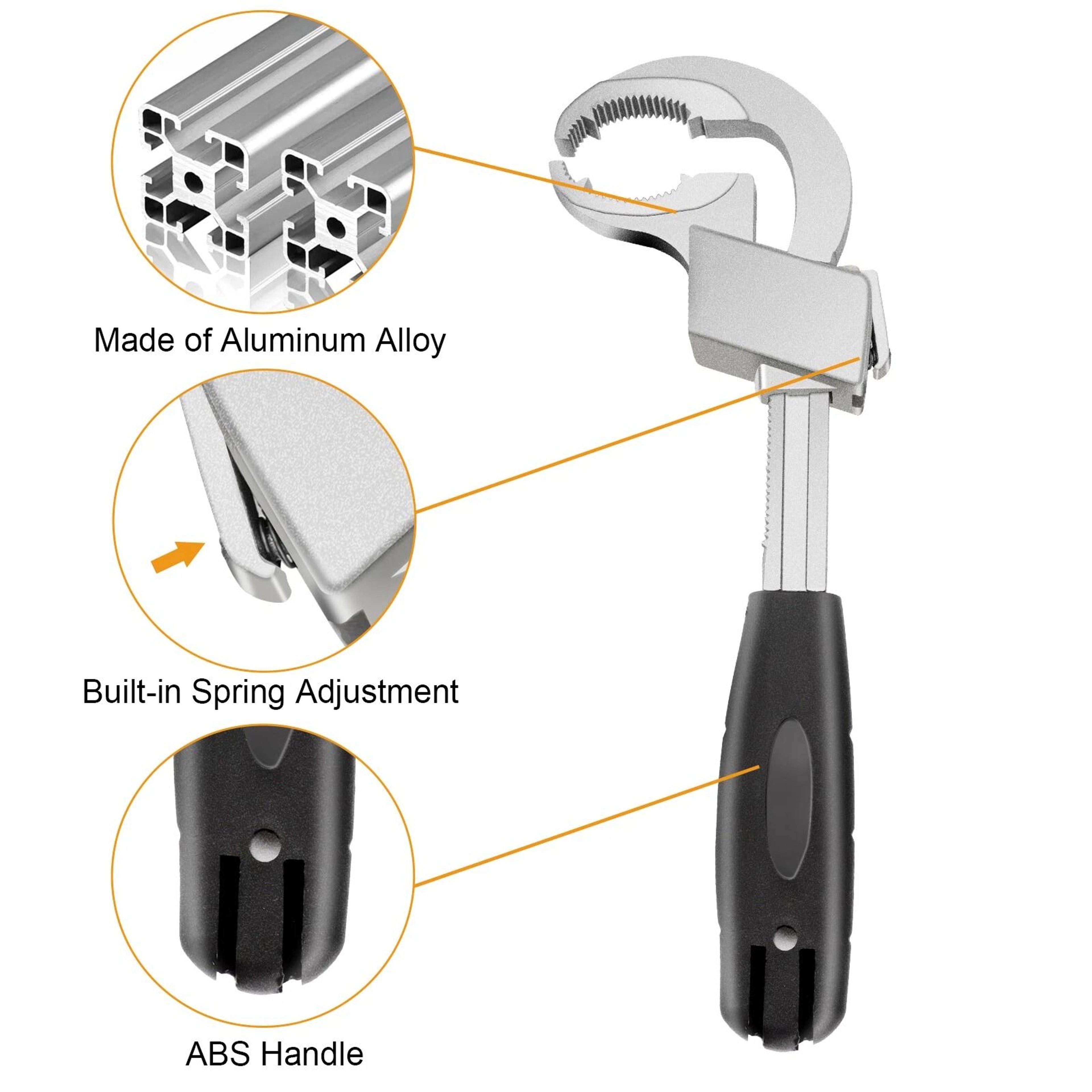 Adjustable Wrench For Plumbing Universal DoubleEnded Crescent Wrench Home Sink And Bathroom Repair  1