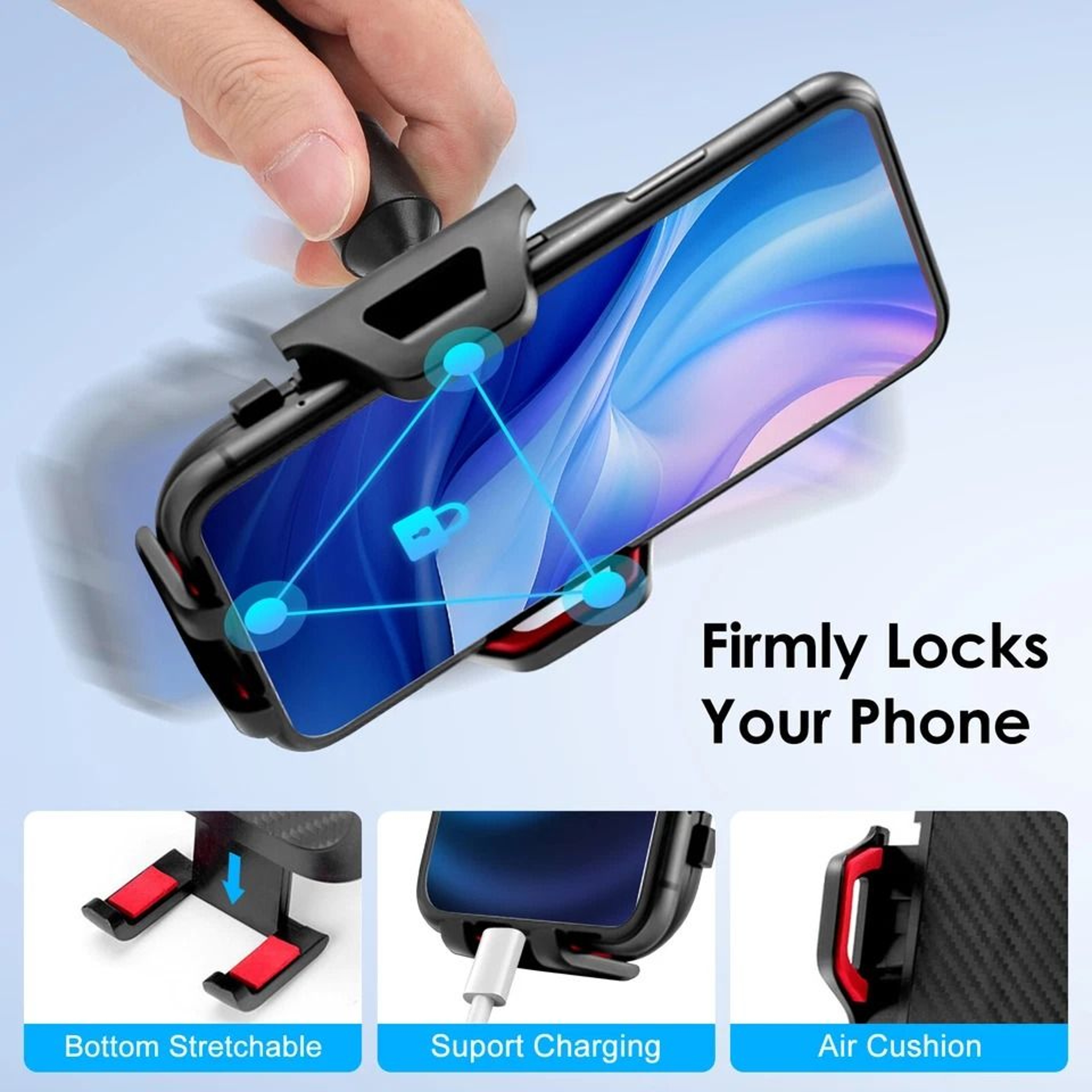 Universal Car Dashboard Mount Holder Windshield Cradle Stand For Smartphones IPhone Samsung LG Pixe 3