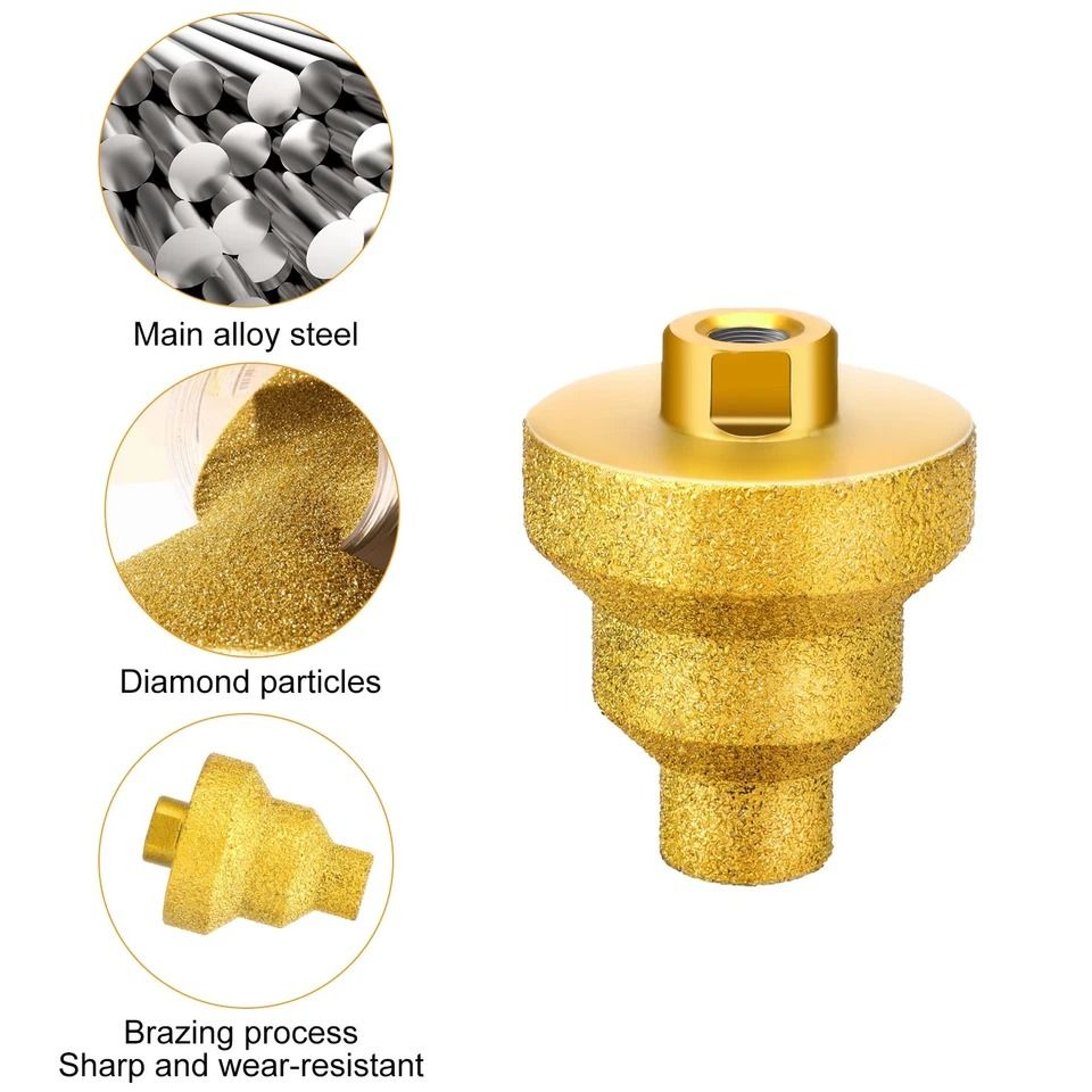 Pagoda Drill Bit Diamond Core Stepped Thread Hole Enlarger For Tile Concrete MultiSize Professional 1