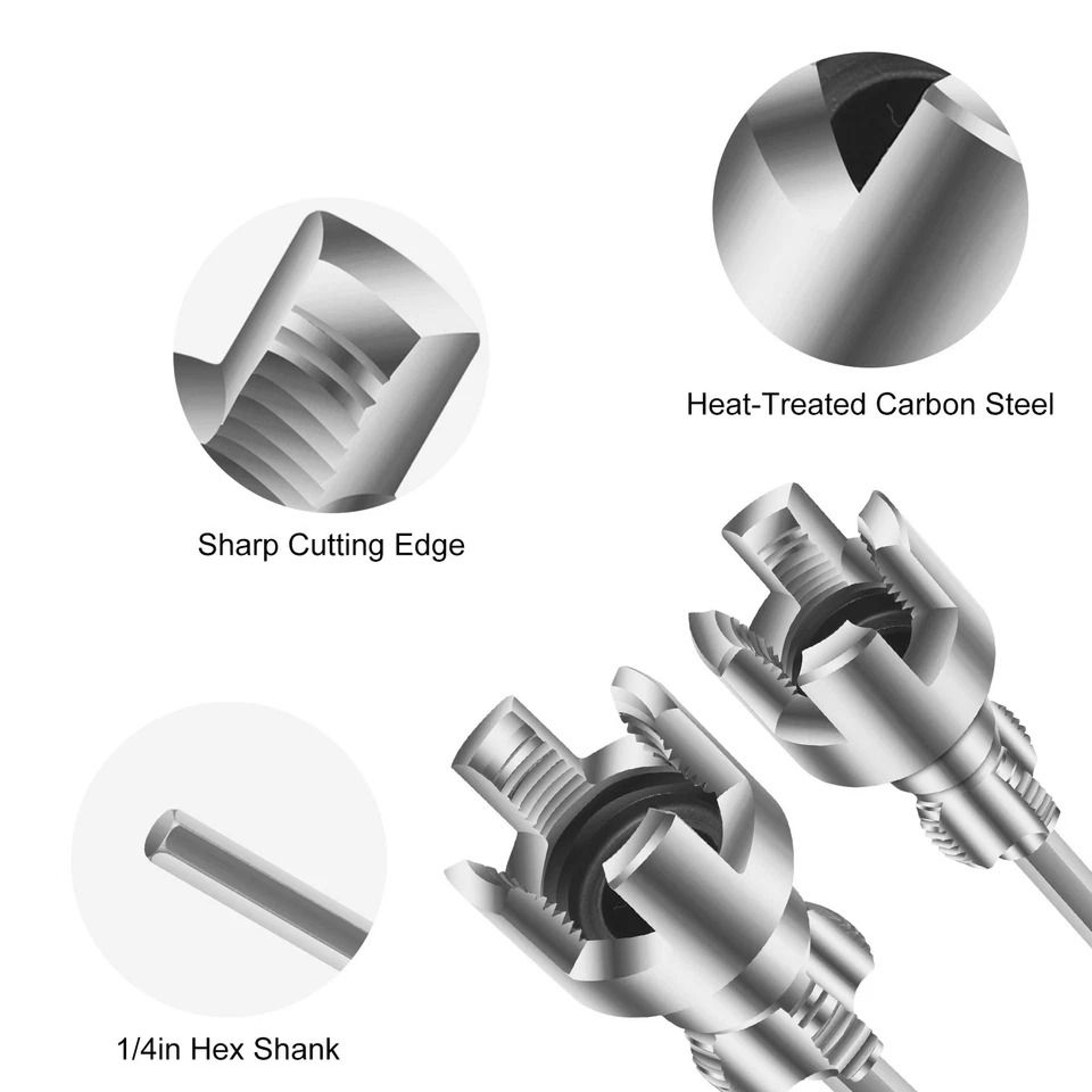 Internal  External Pipe Thread Repair Tool For PVC PPR Alloy Steel Clockwise Threading Electric Dri 3