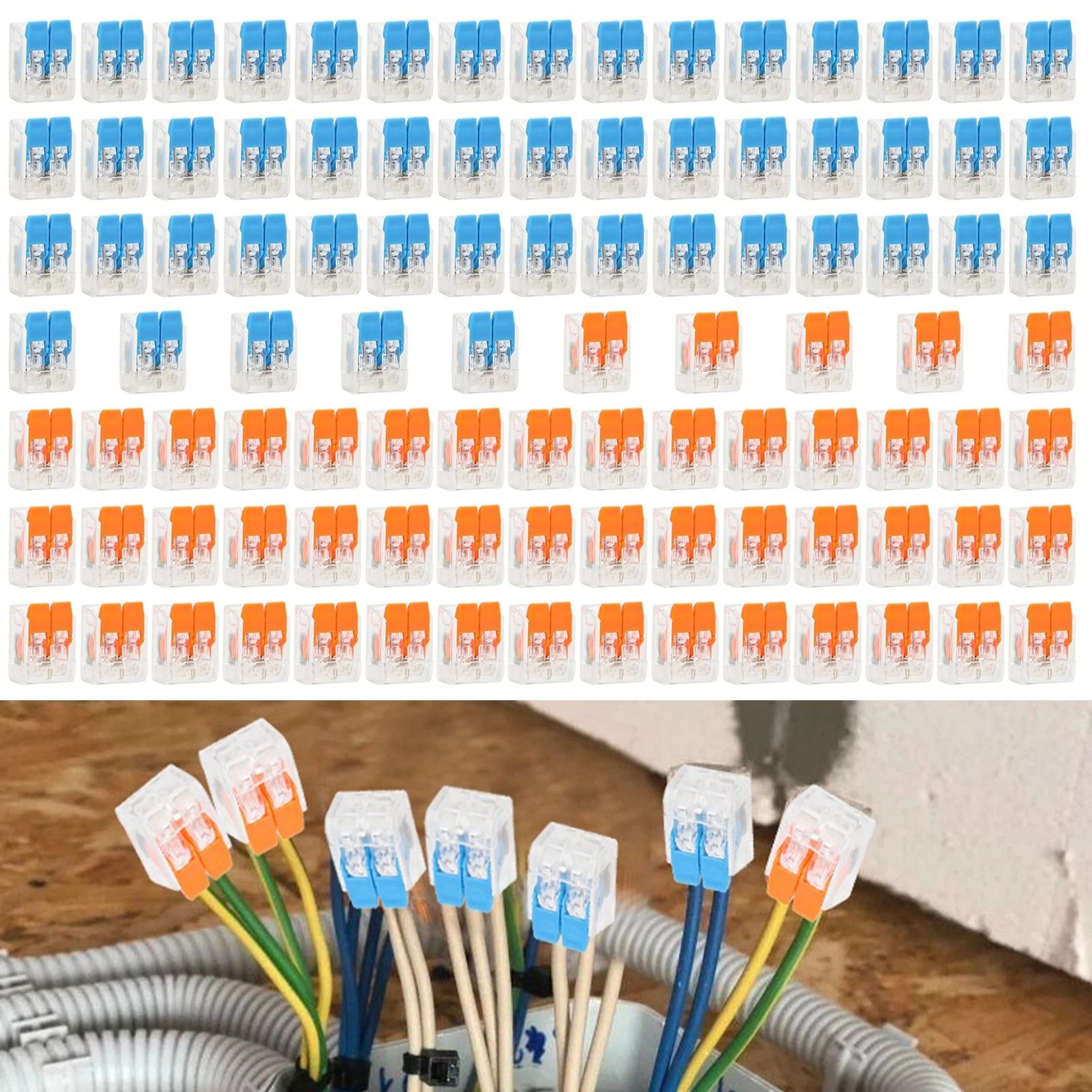 Lever Wire Connector Kit Reusable Electrical Connection Block For Solid  Stranded Wire Easy 1