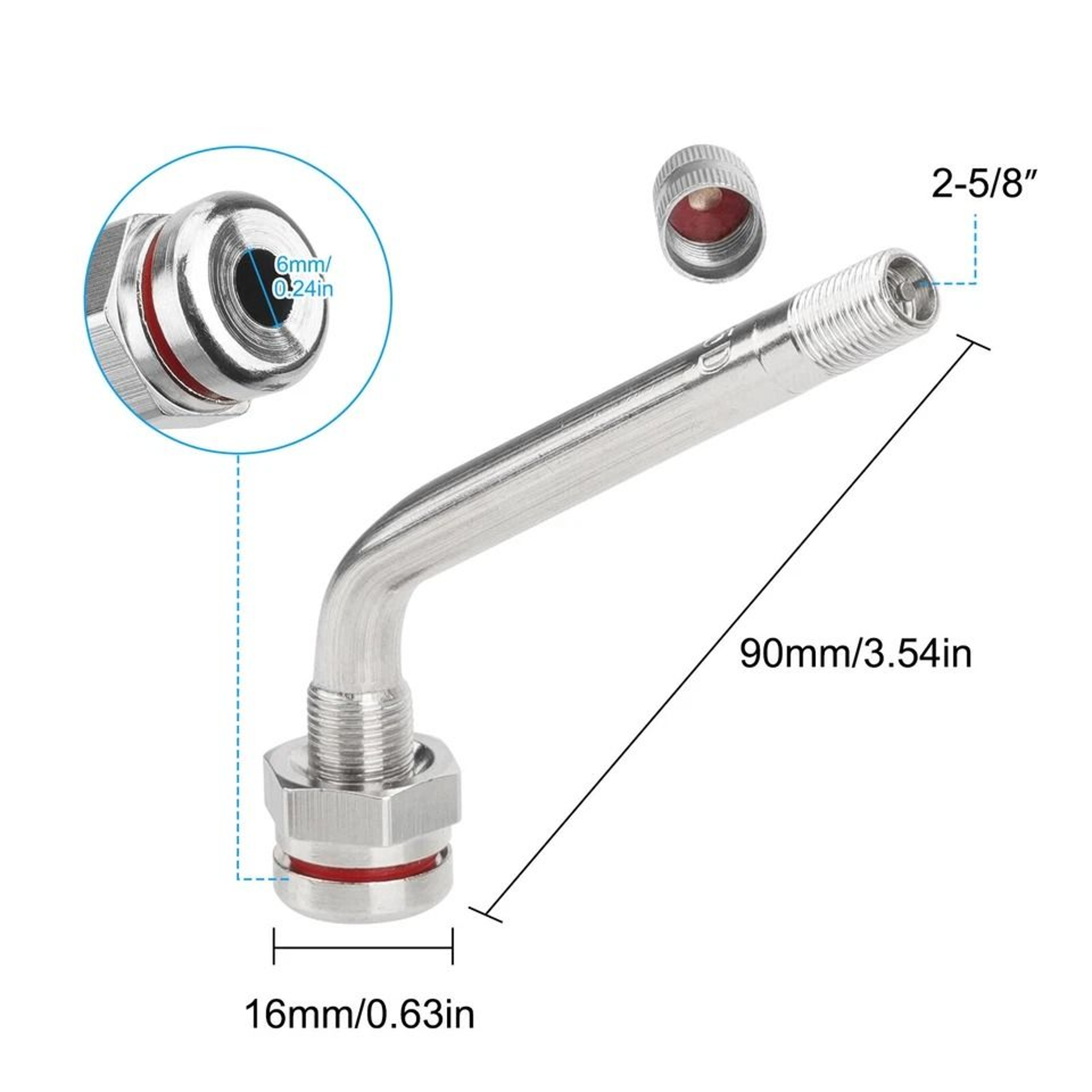 Alcoa Valve Stem Extension Aluminum Wheel  Fits Aluminum Wheels 5