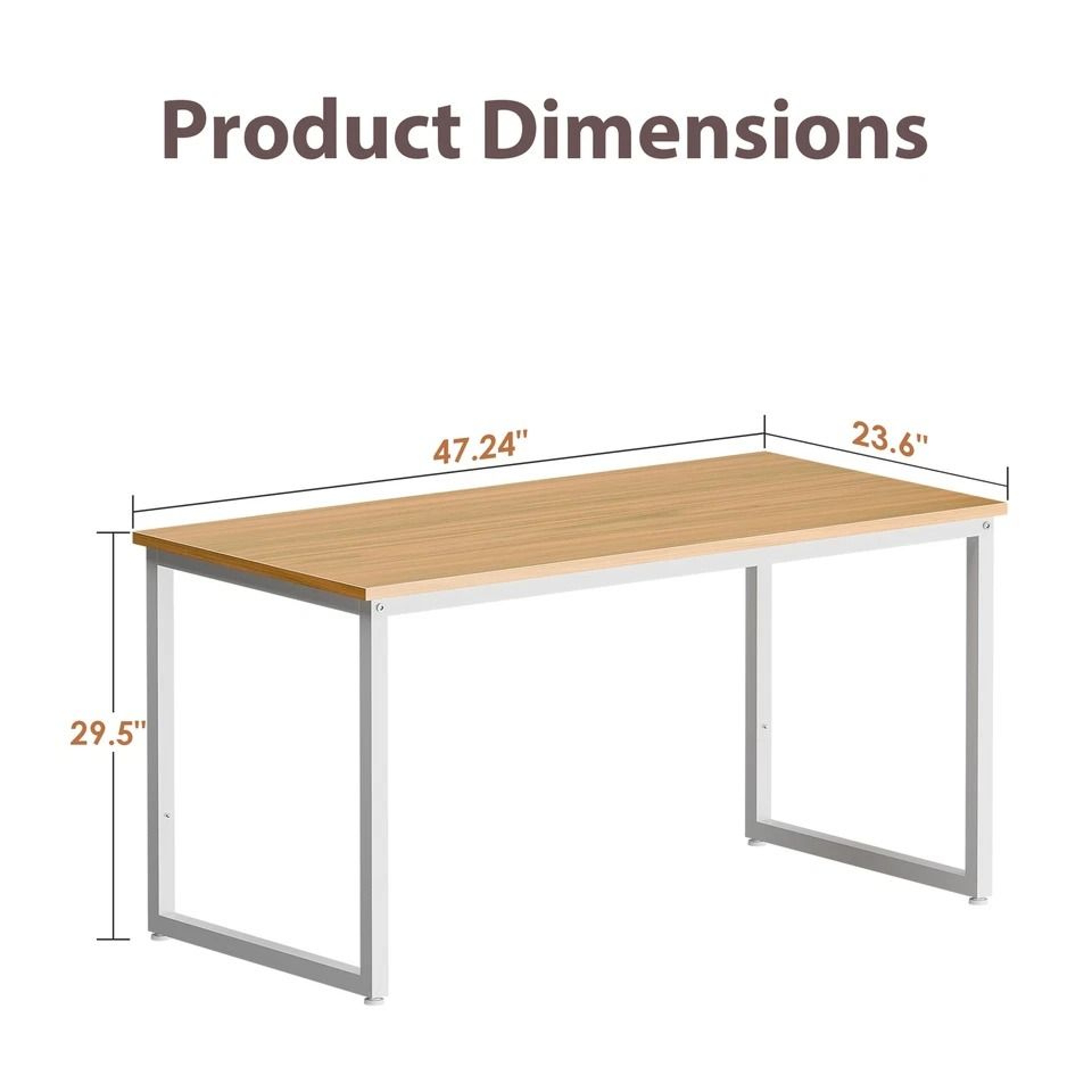 Office Desk Computer Desk Modern Study Writing Desk Natural PC Laptop Table Home Office Desk 4