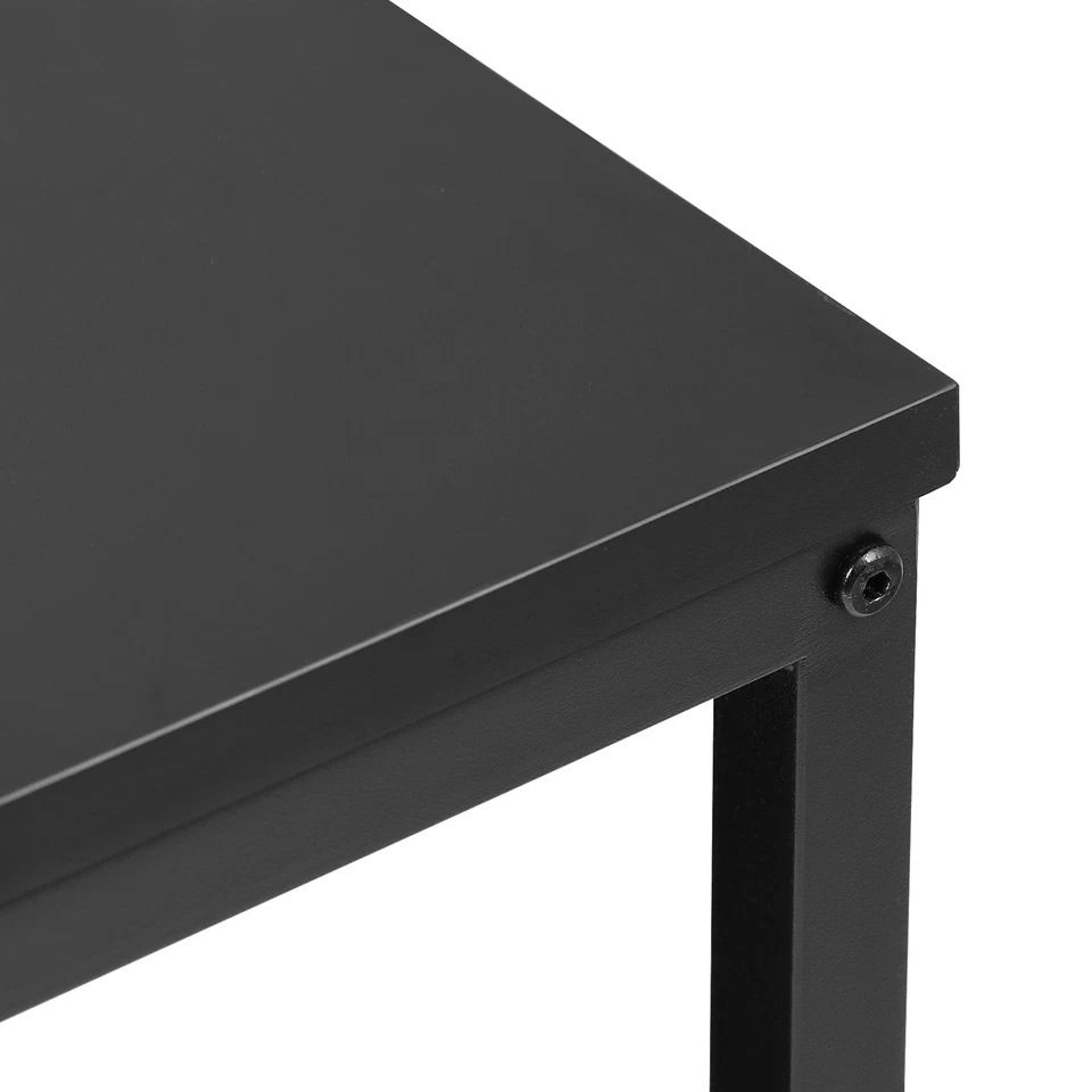 Rustic Black Tier Small Coffee Table Wood Rectangle Side End Table Storage Shelf Sturdy Metal Frame 10