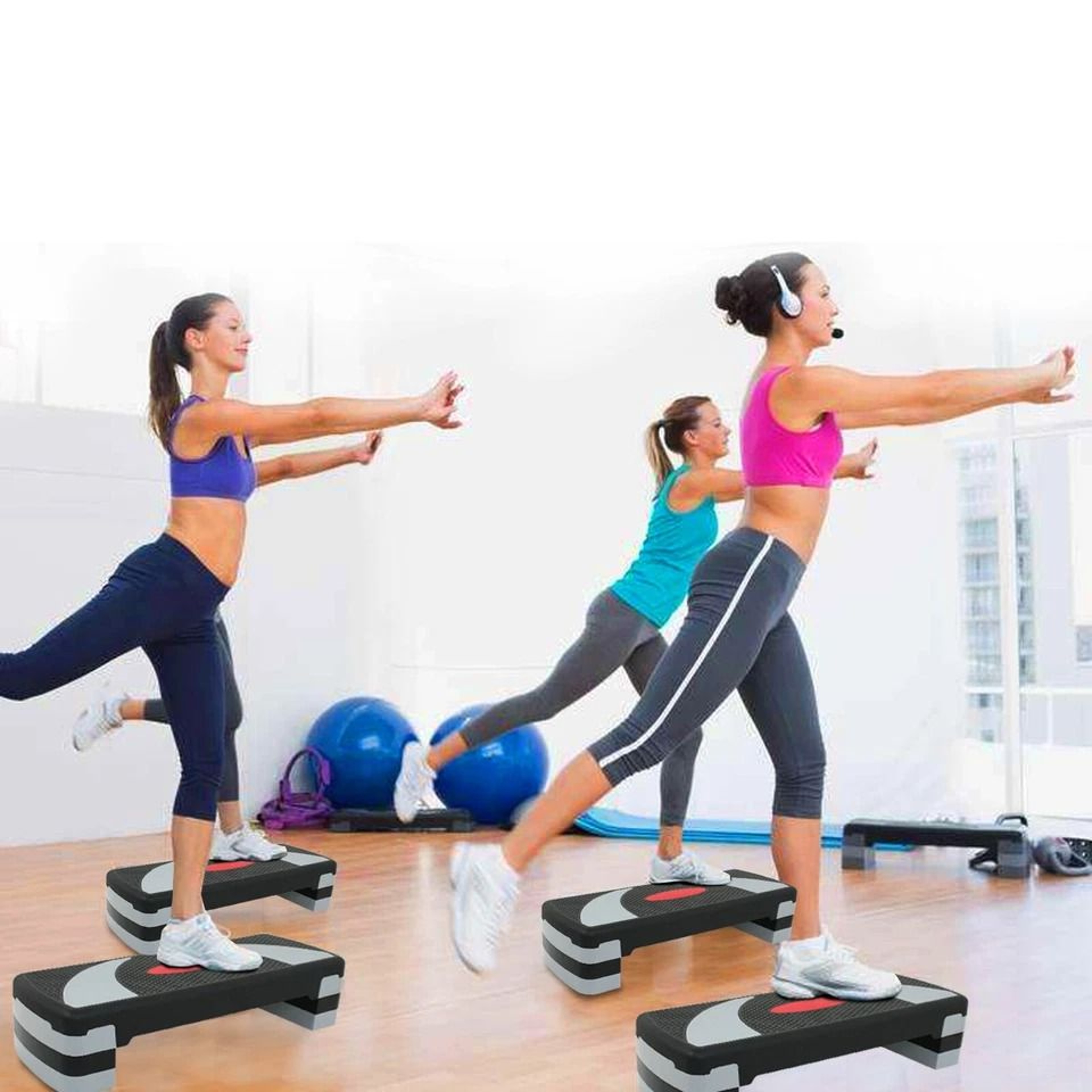 Adjustable Exercise Stepper Fitness Aerobic Step With Platform  Risers Ideal For Home Gym Workouts 5