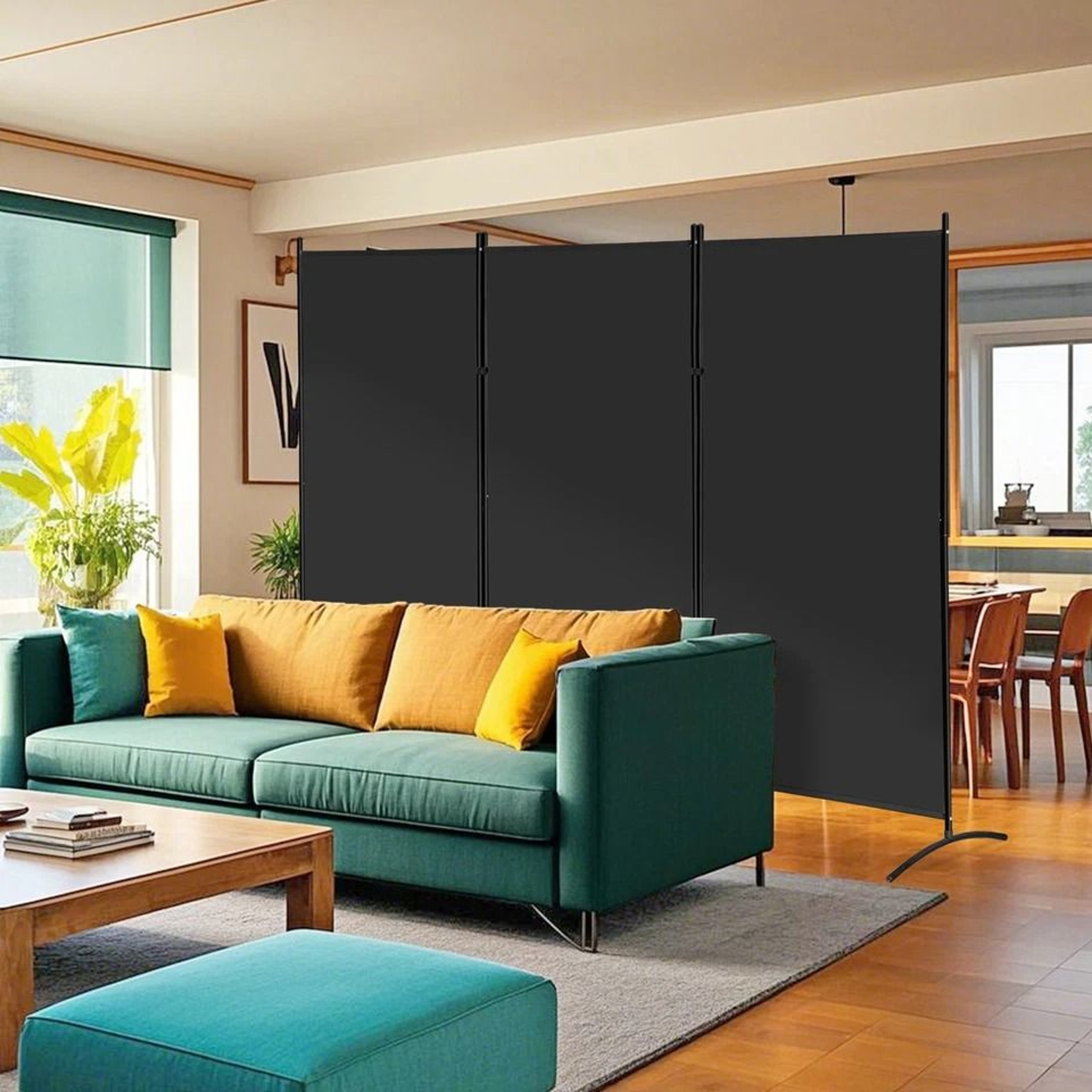 Tall Folding Privacy Screens Partition Panel Room Divider Separator Black Versatile Partition For P 1