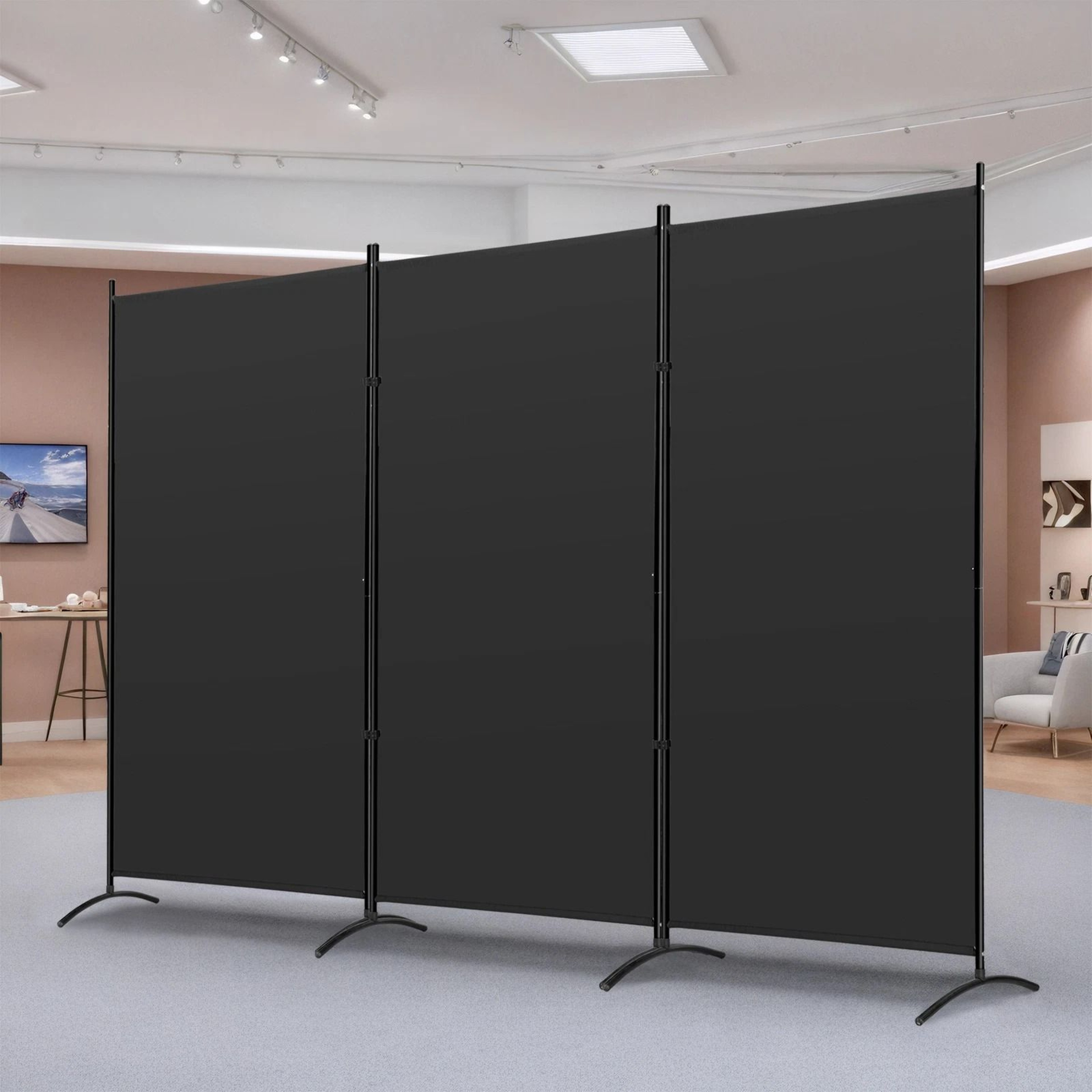 Tall Folding Privacy Screens Partition Panel Room Divider Separator Black Versatile Partition For P 9