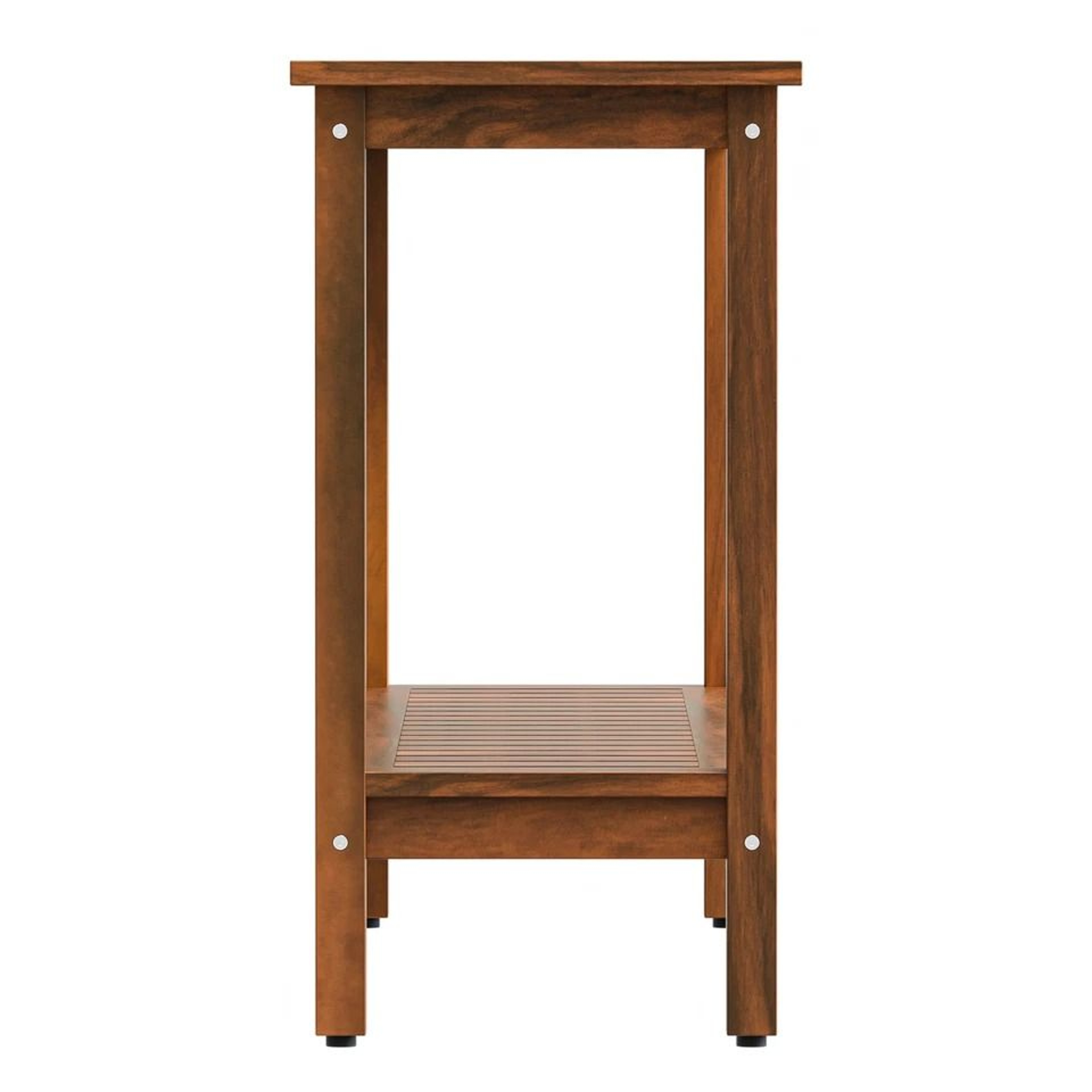 Natural Acacia Wood Console Table Buffet Bar Organizer Sturdy Multiuse Storage With Adjustable Feet 5