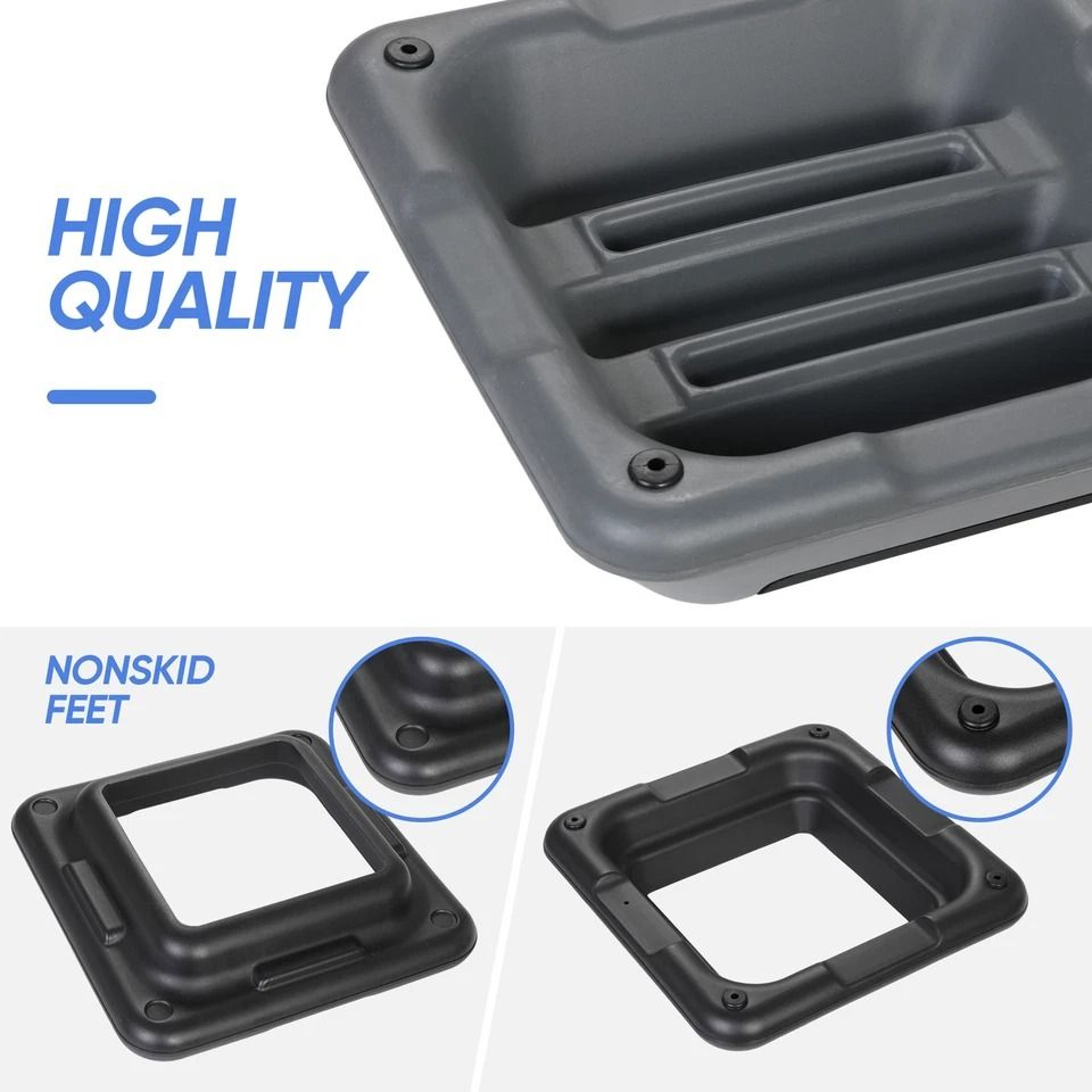 High Step Aerobic Platform Stepper Adjustable With Risers Perfect For Home Use GreenGray 5