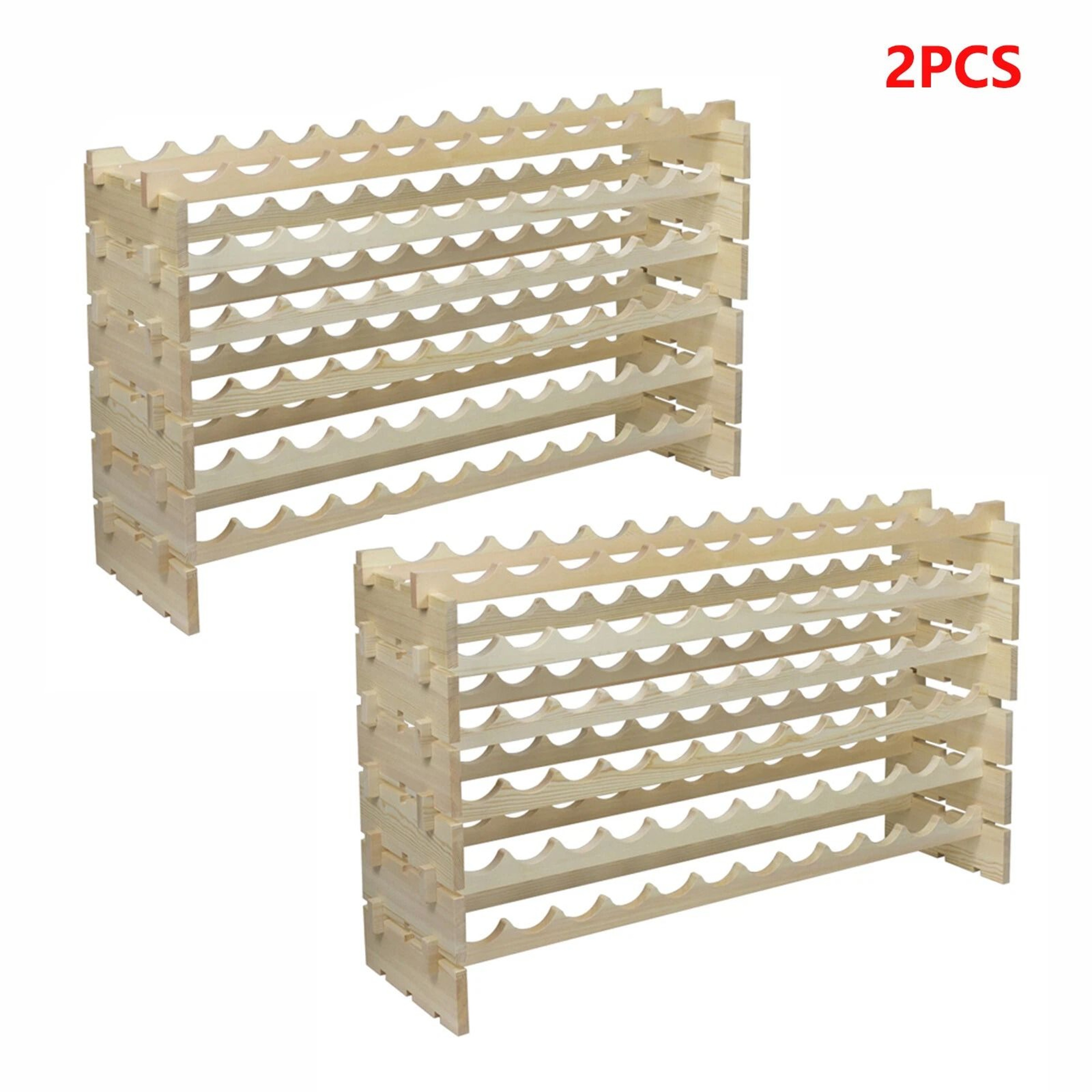 Wine Rack Storage Stand Bottles Stackable Modular Design Holds Bottles Easy Assembly Customizable F 12