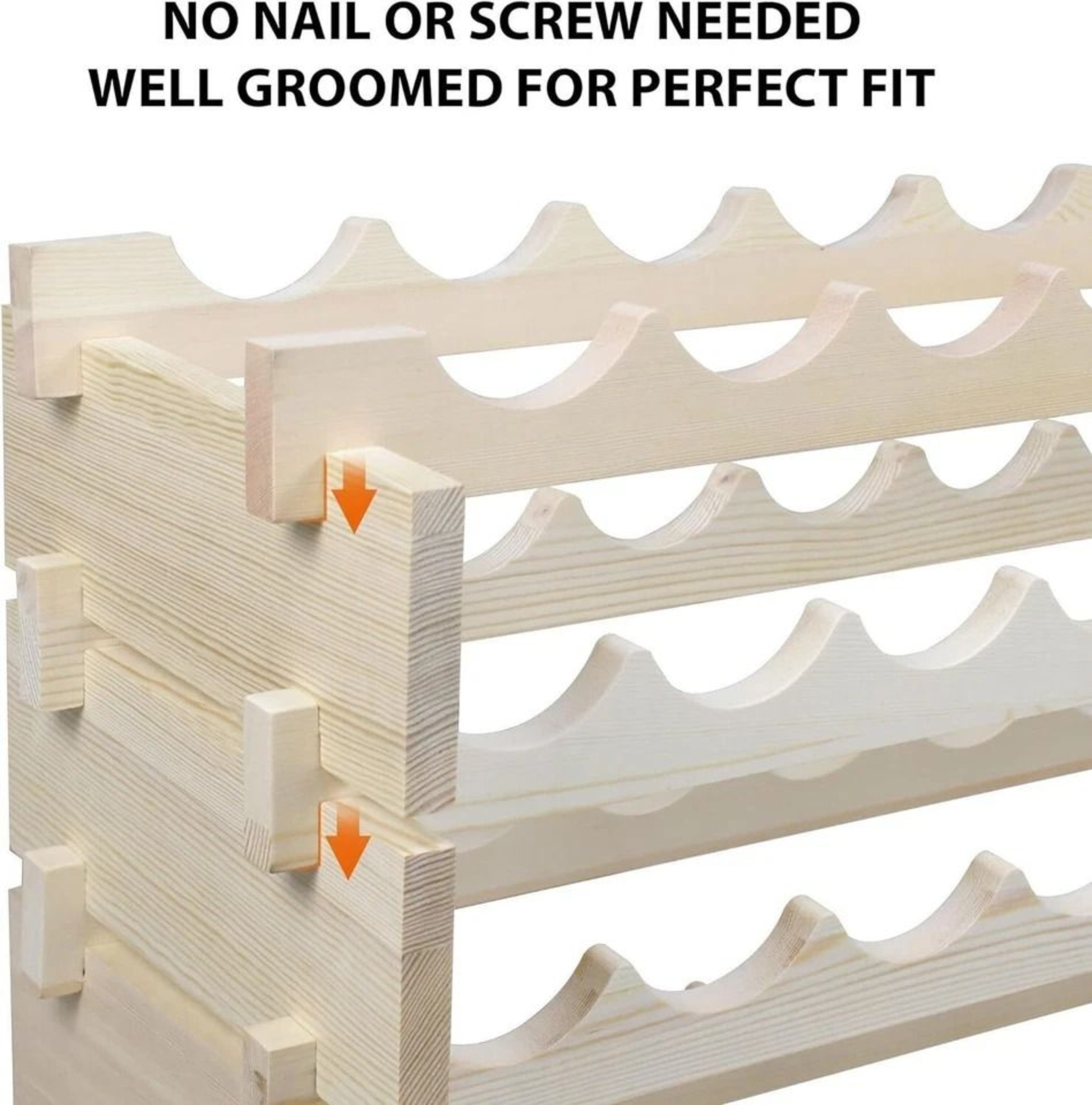 Wine Rack Storage Stand Bottles Stackable Modular Design Holds Bottles Easy Assembly Customizable F 4