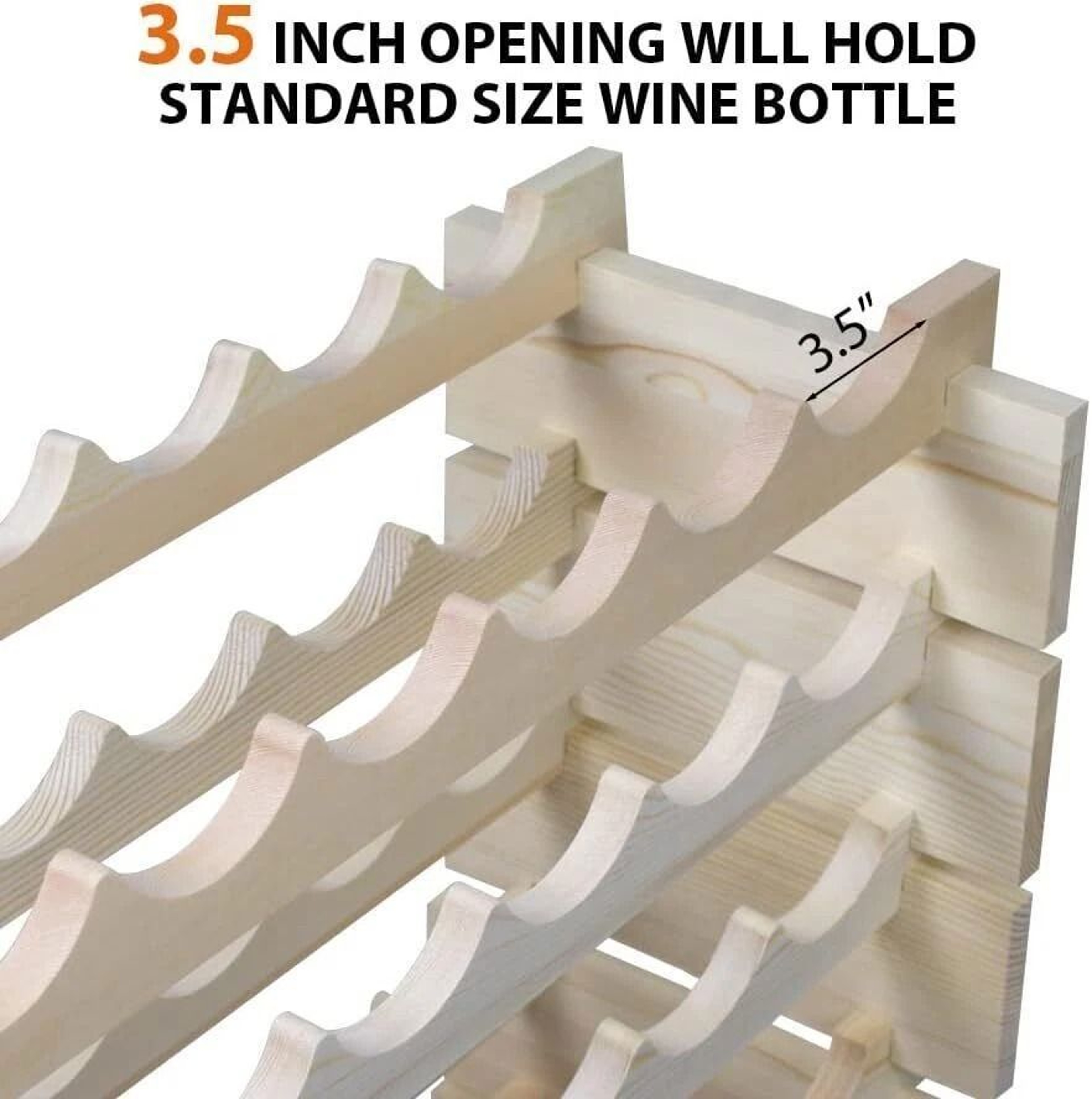 Wine Rack Storage Stand Bottles Stackable Modular Design Holds Bottles Easy Assembly Customizable F 6