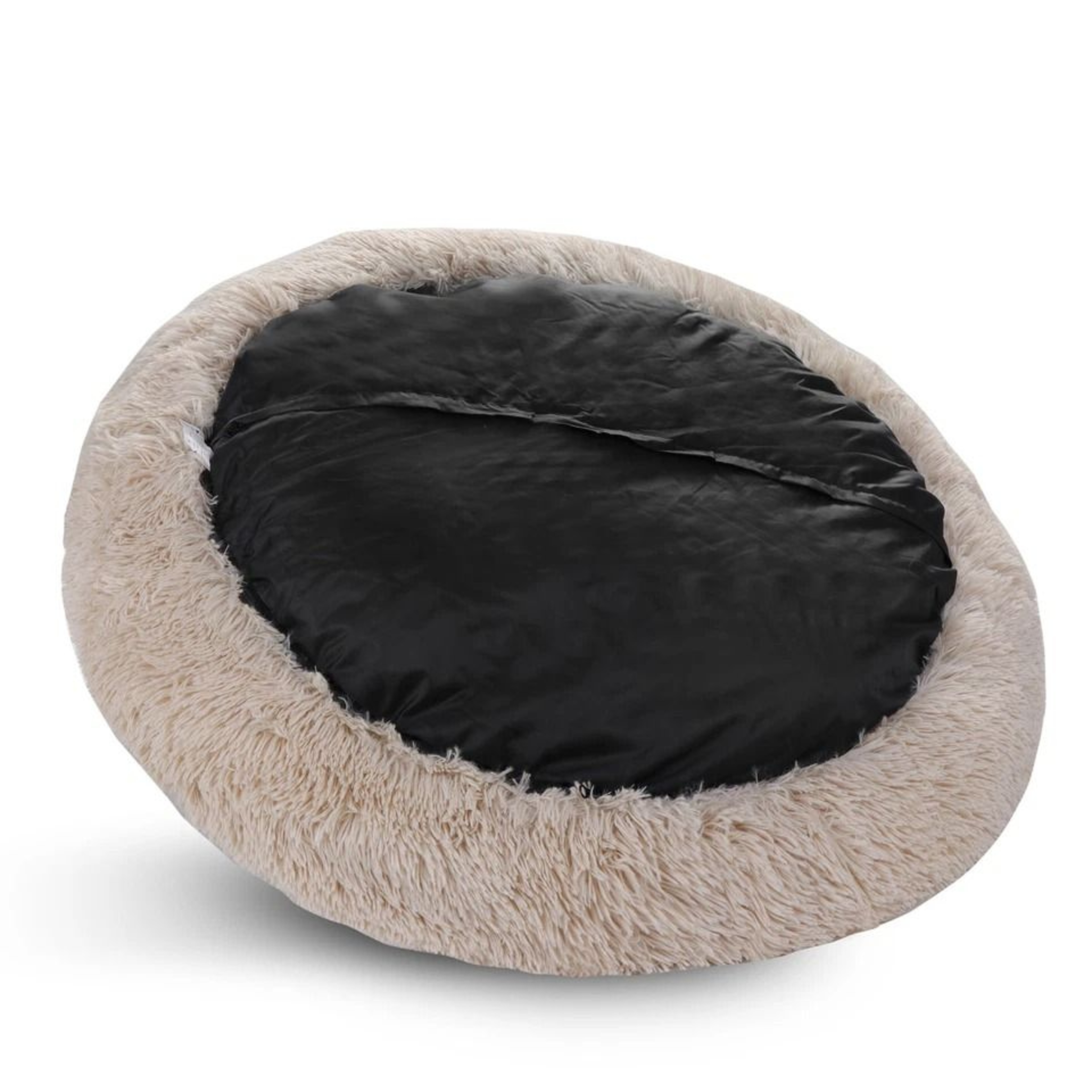Soft Warmer Fur Donut Cuddler Pet Bed NonToxic Dog Beds Calming For Cats And Dogs Medium Small Size 3