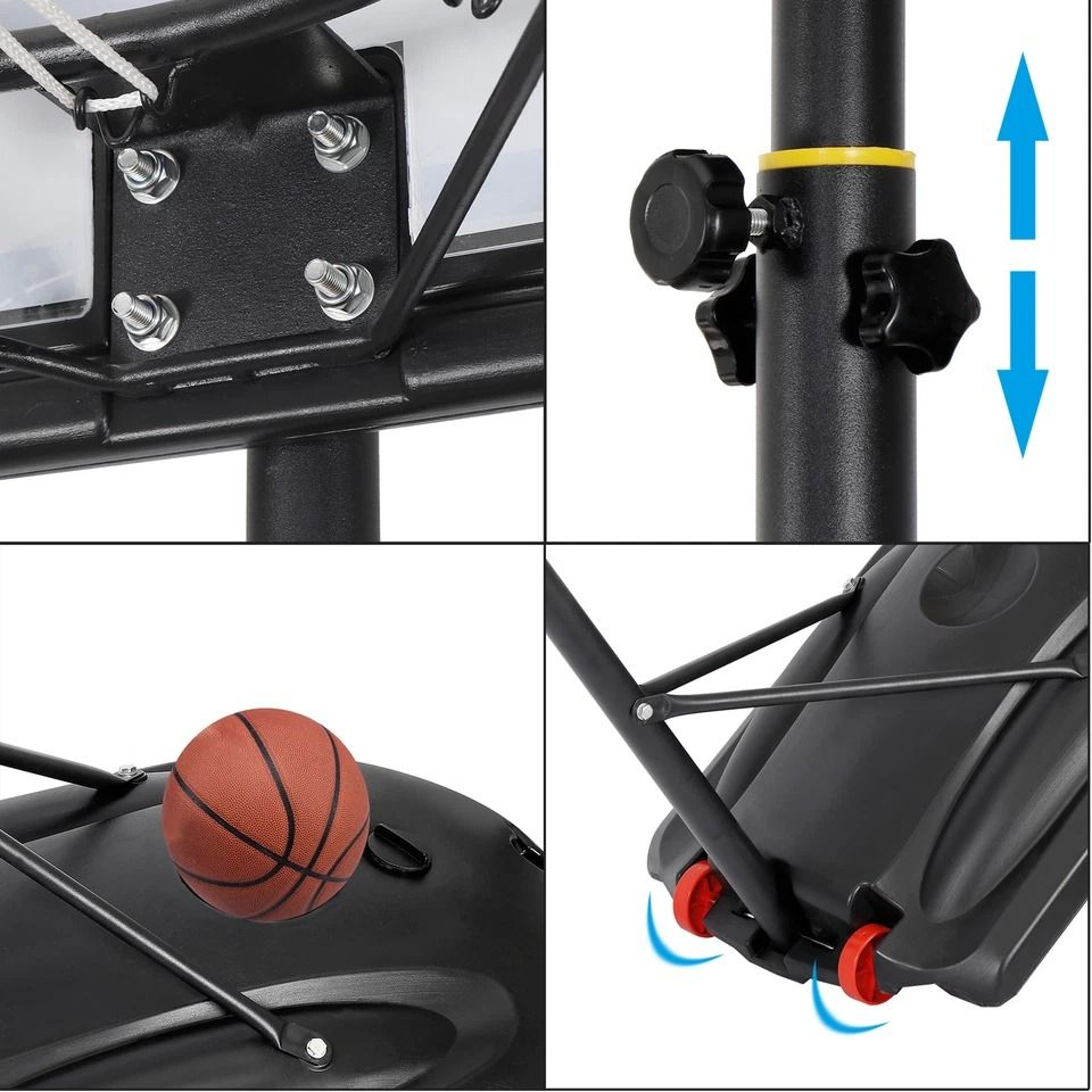 Adjustable Basketball Hoop For Kids Outdoor Goal System Portable Durable AllWeather Perfect For Bac 10