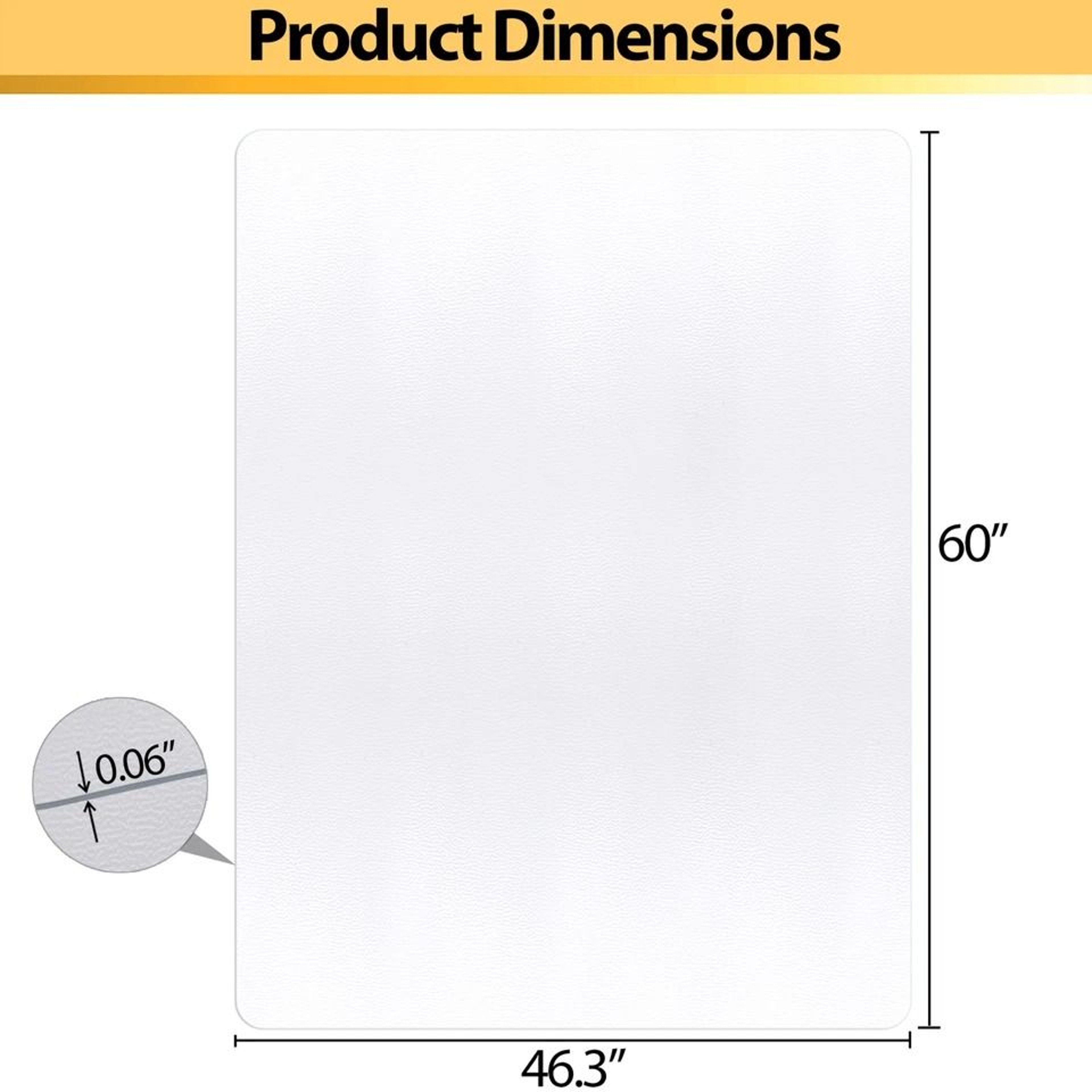 Durable Clear PVC Office Chair Mat Floor Protector For Hardwood Vinyl Tile And Laminate Surfaces 1