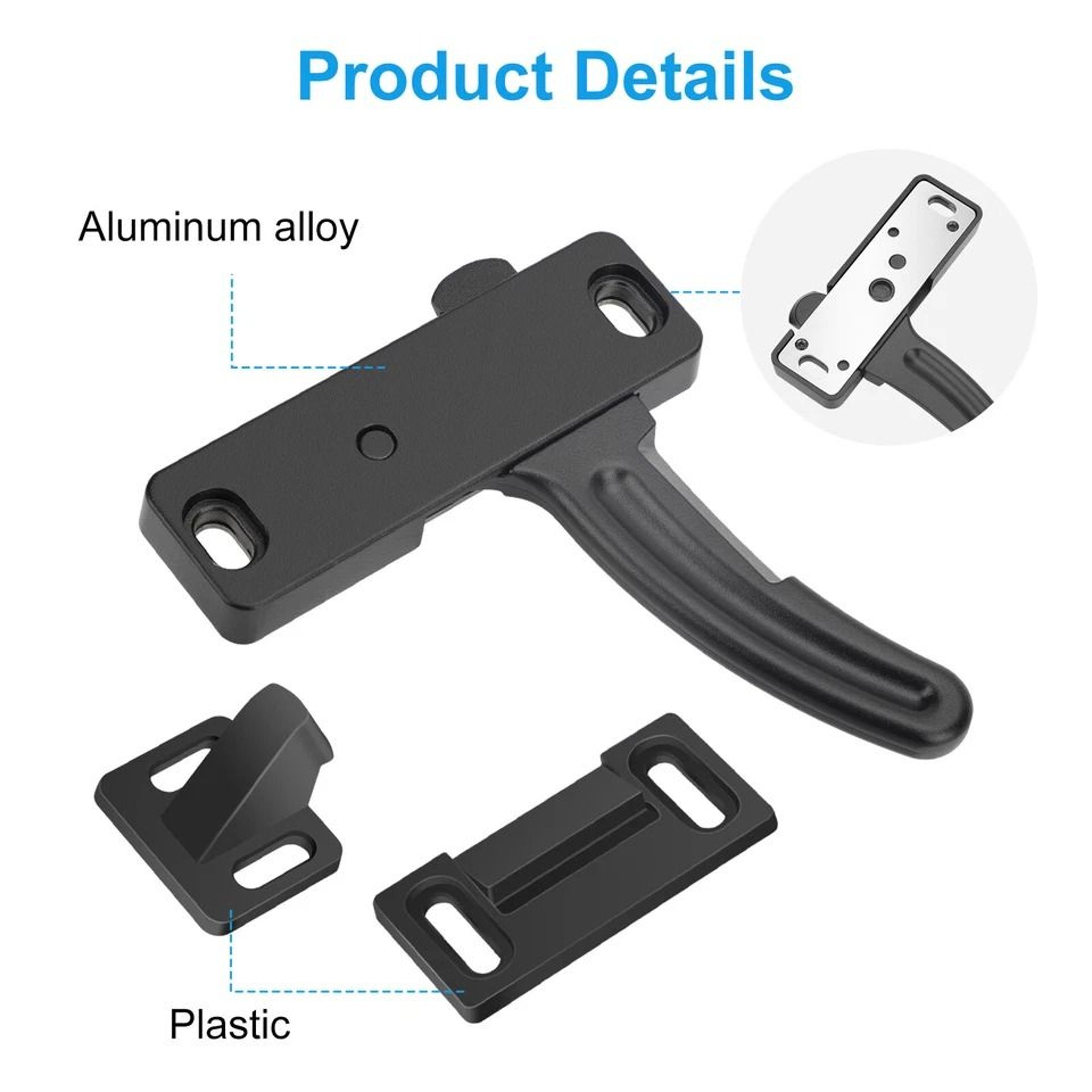 Aluminum RV Screen Door Latch Right Handle Kit For Travel Trailer Motorhome Camper Replacement 1