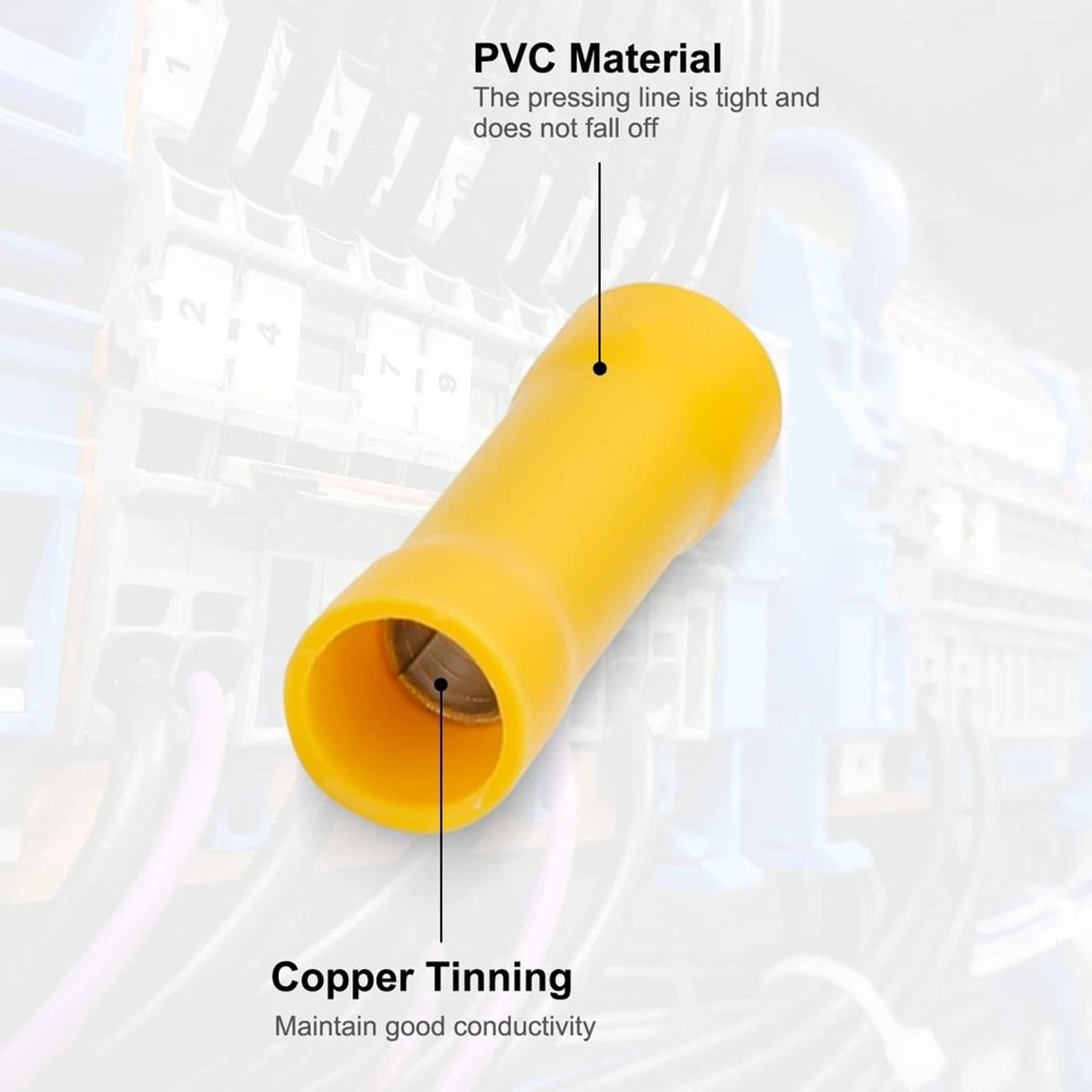 Insulated Electrical Wire Connectors Straight Butt Terminals Splice Crimp Connectors For Automotive 1