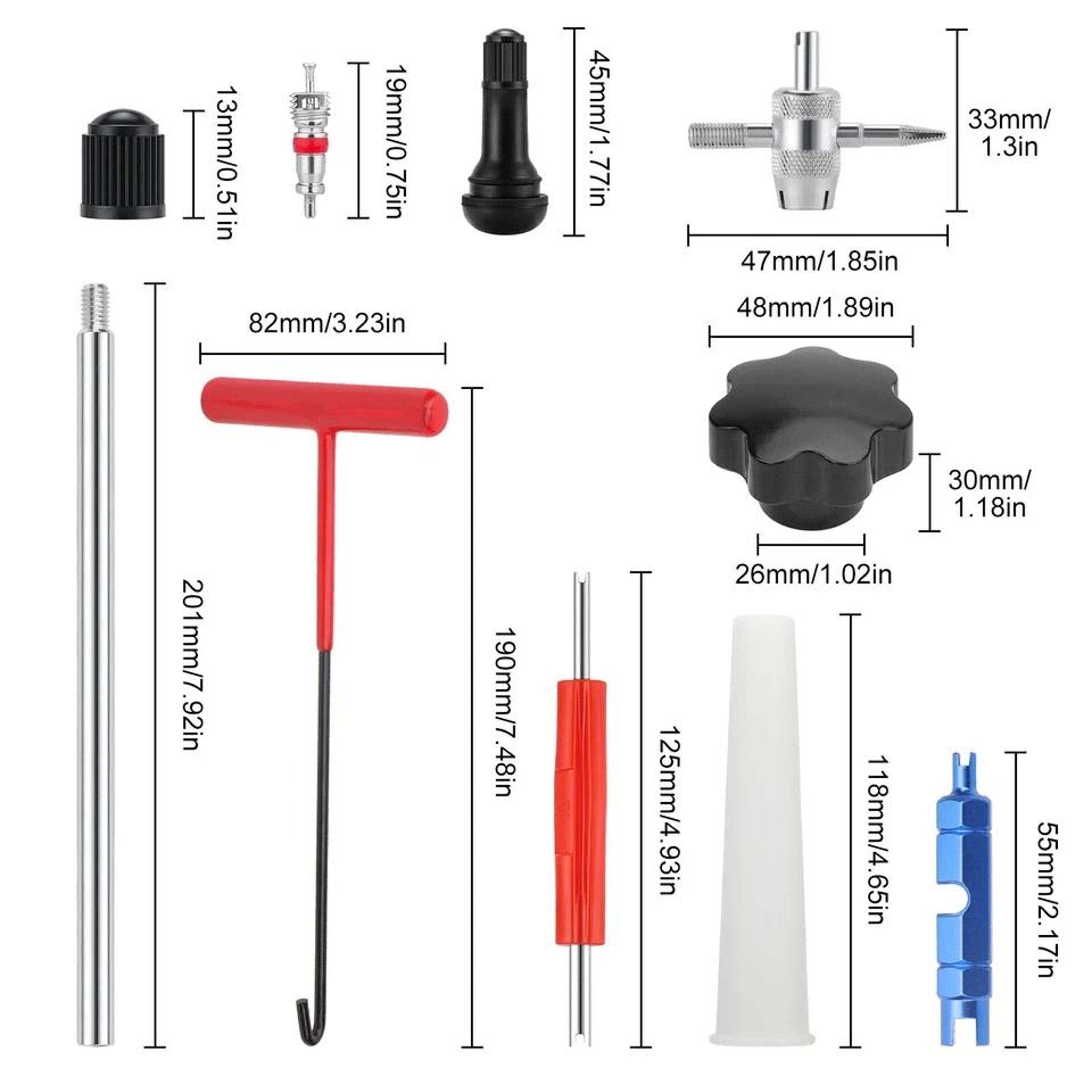 Quick Change Car Tire Valve Replacement Tool Kit Valve Core Tool For Cars Trucks Motorcycles And Mo 5