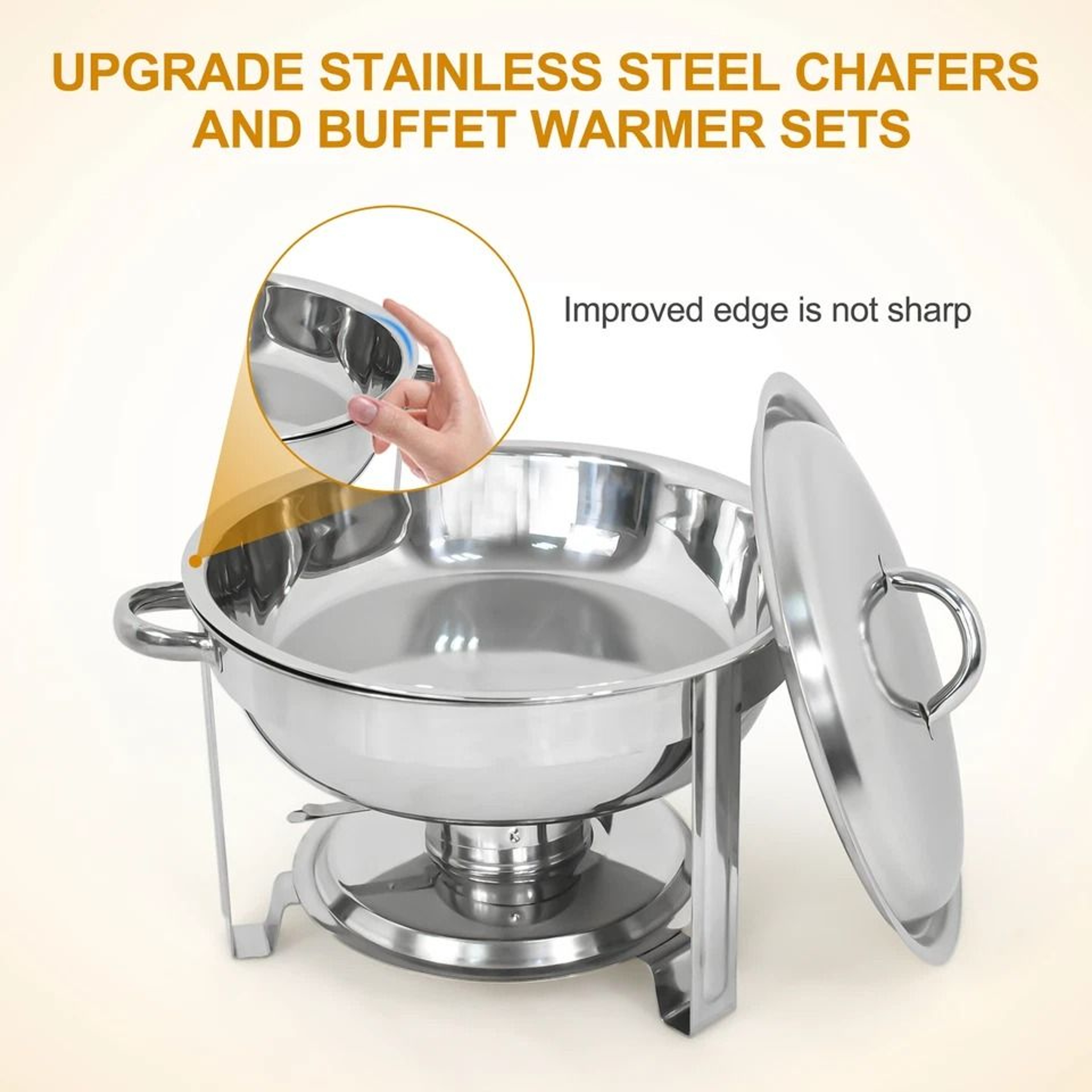 Stainless Steel Quart Chafing Dish Durable Buffet Catering Tray Mirror Finish Alcohol Furnace Perfe 3