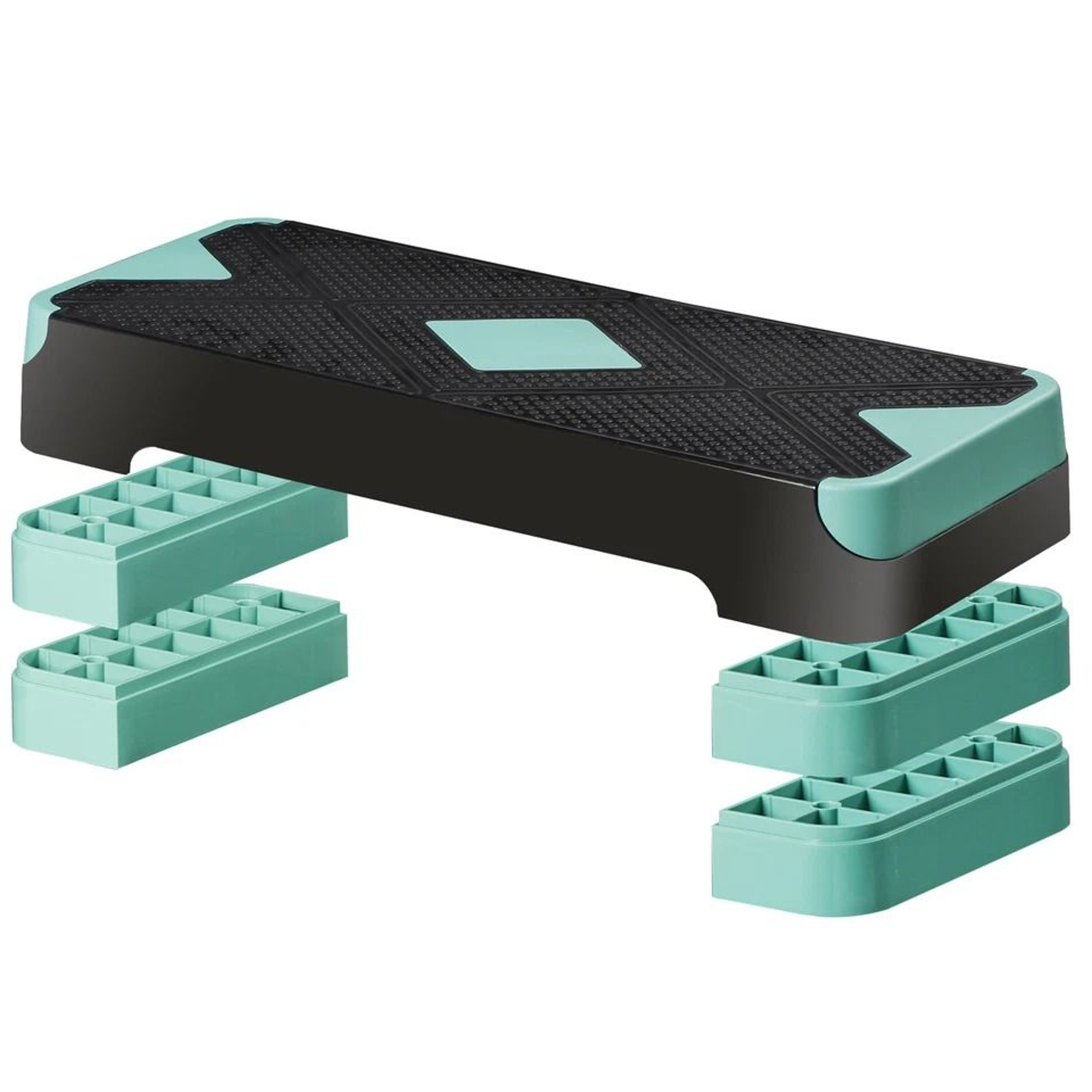 Adjustable Height Aerobic Step Platform With Risers NonSlip Stepper For Gym Muscle Exercise Toning  8