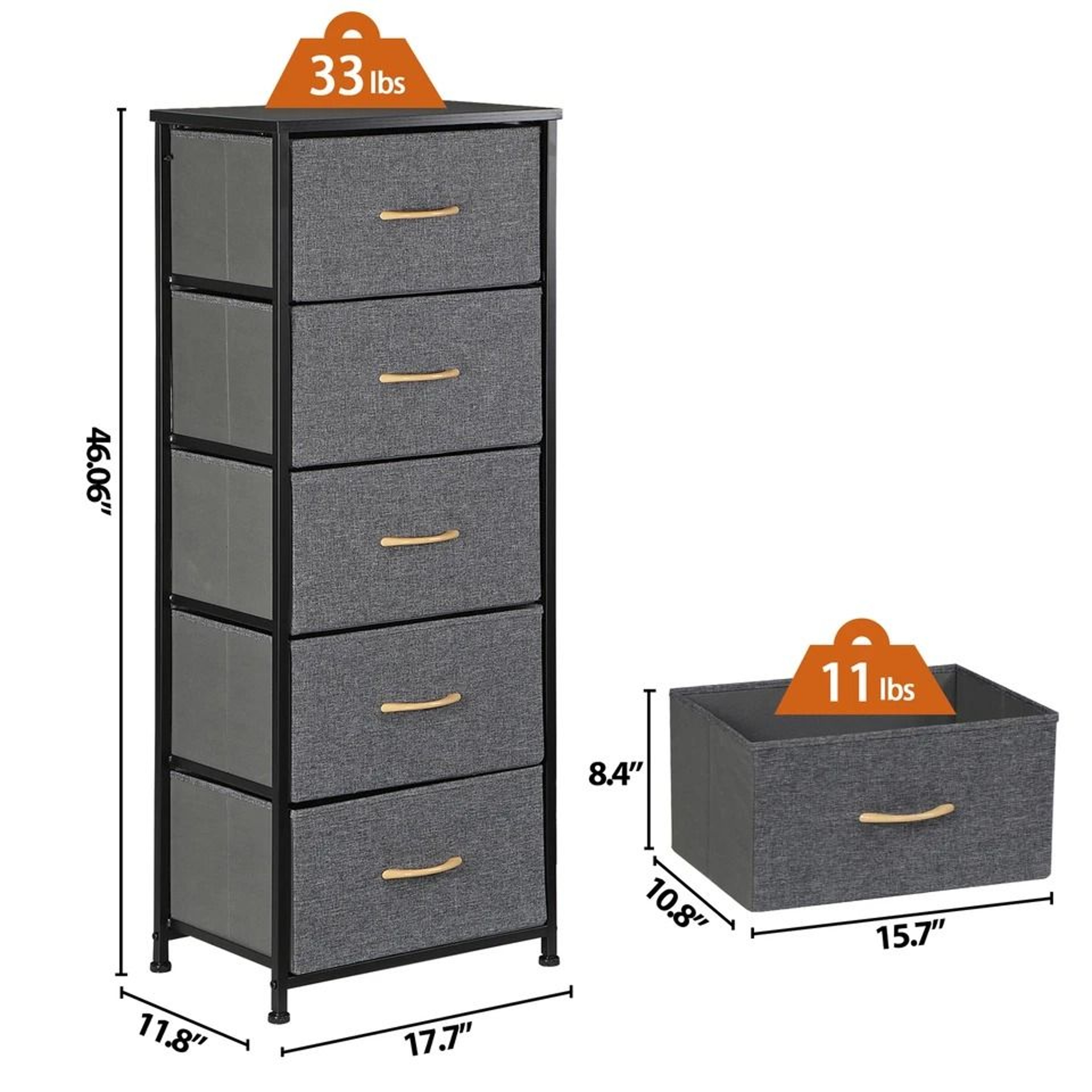 Storage Tower Unit Drawer Dresser Tall Chest Of Drawers For Bedroom Living Room Organize Clothes An 1