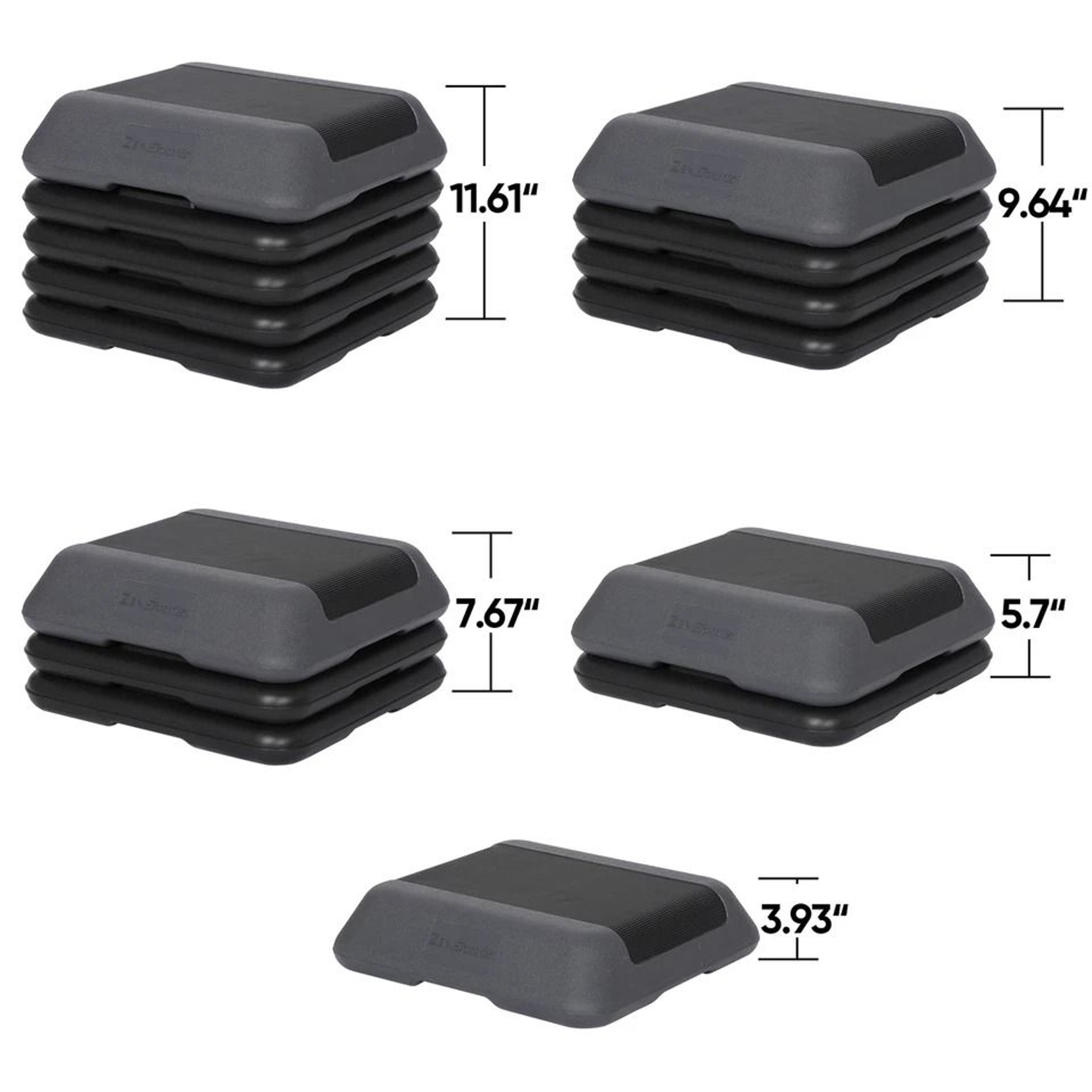 Adjustable Exercise Step Platform Nonslip Aerobic Step With Risers Indoor Gym Fitness Equipment 2