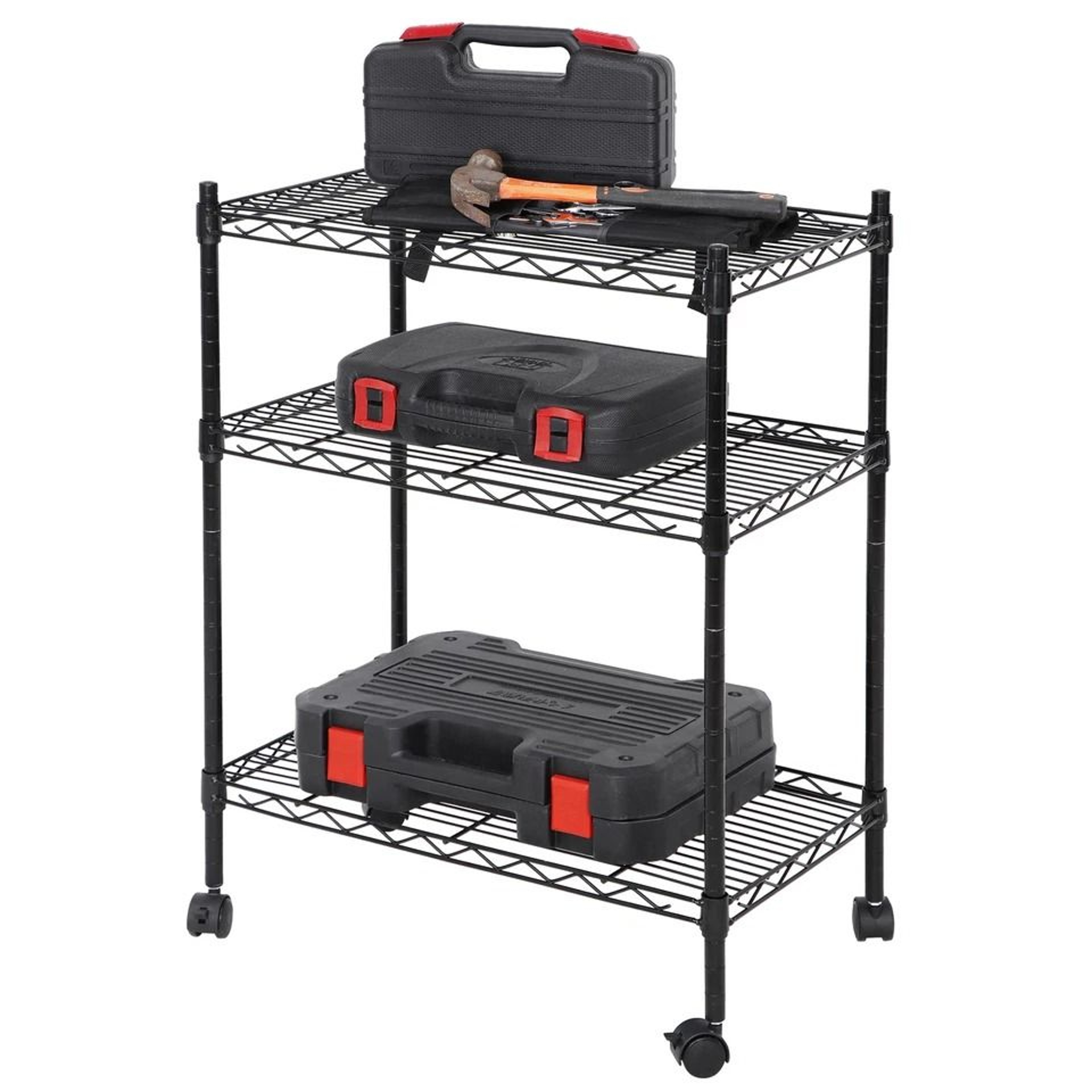 Metal Rack Shelves Shelf Storage Shelving Unit Adjustable Steel Wire Shelf 3Shelf Organization For  9