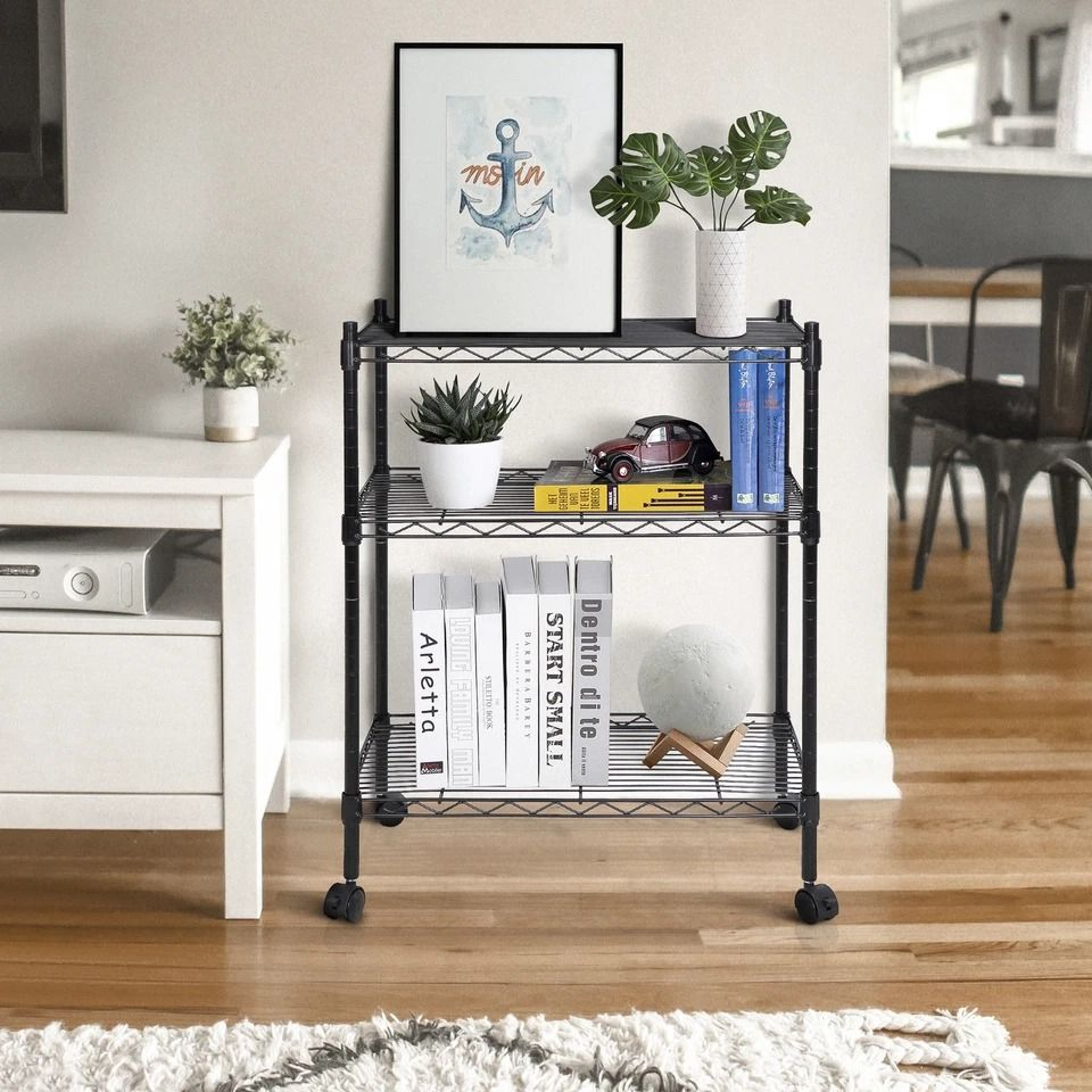 Metal Rack Shelves Shelf Storage Shelving Unit Adjustable Steel Wire Shelf 3Shelf Organization For  2