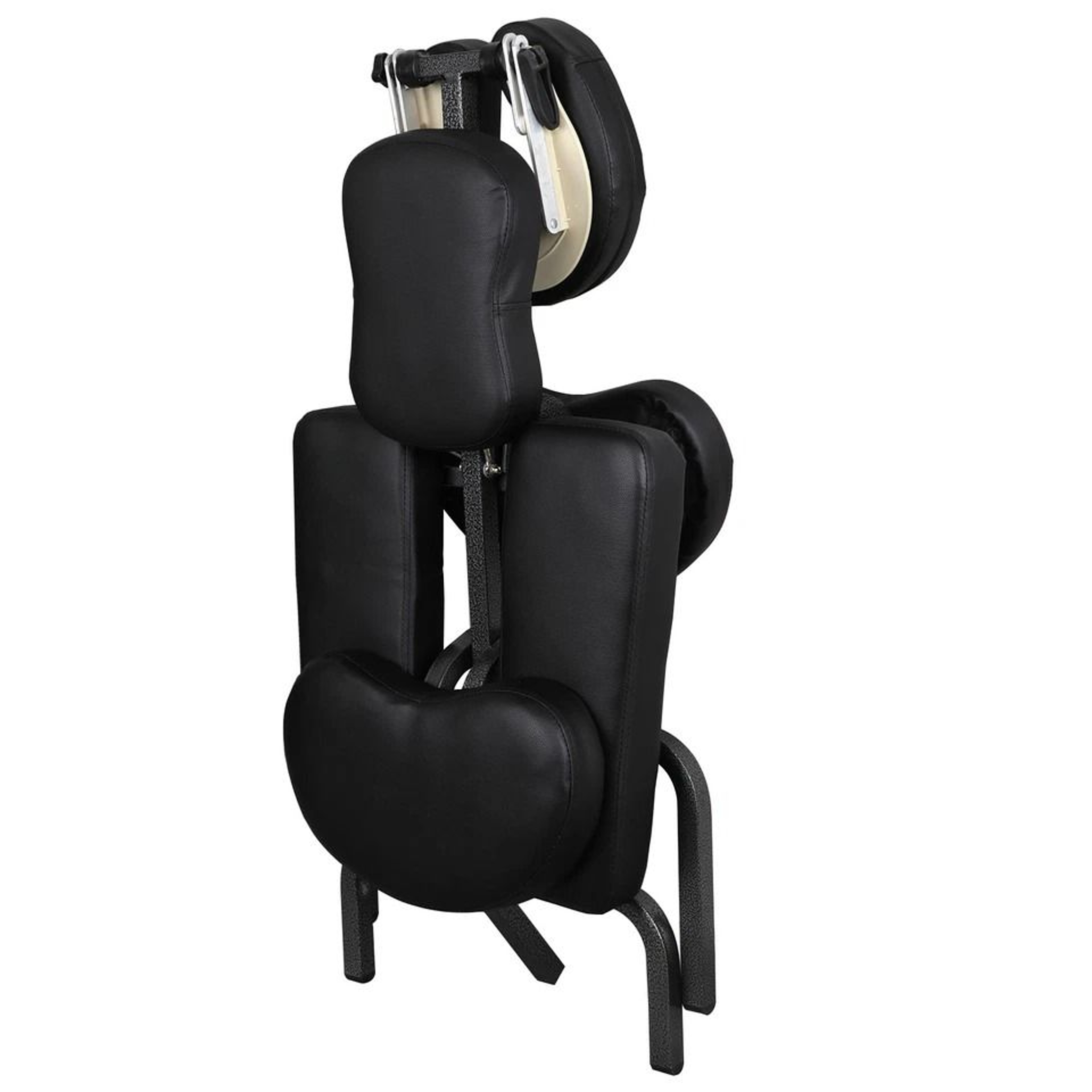 Portable Folding Massage Chair PU Leather Travel Pad Tattoo Salon Black 2