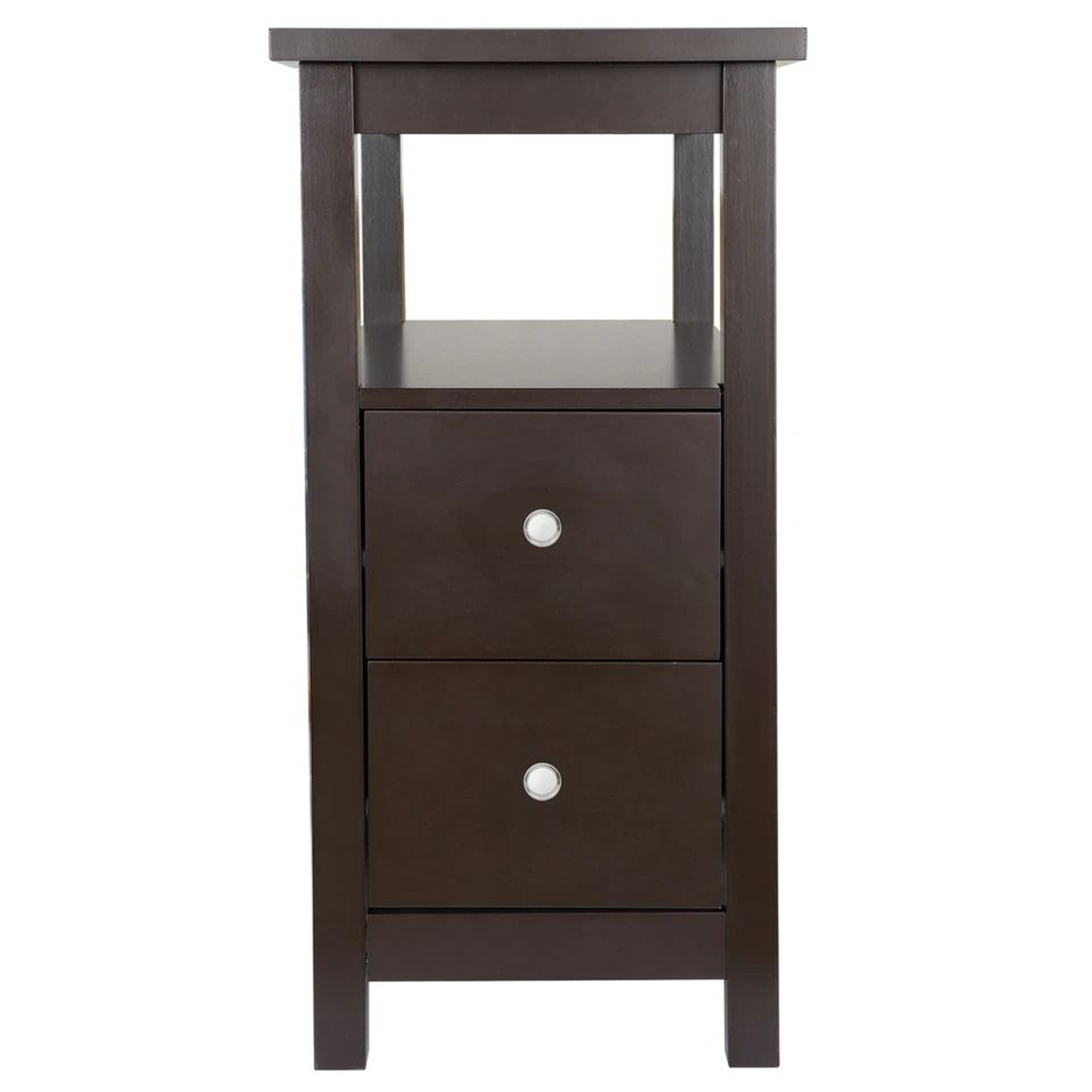 Narrow Side Table With Drawer And Shelf Chairside End Table Home Decor Storage For Small Spaces 5