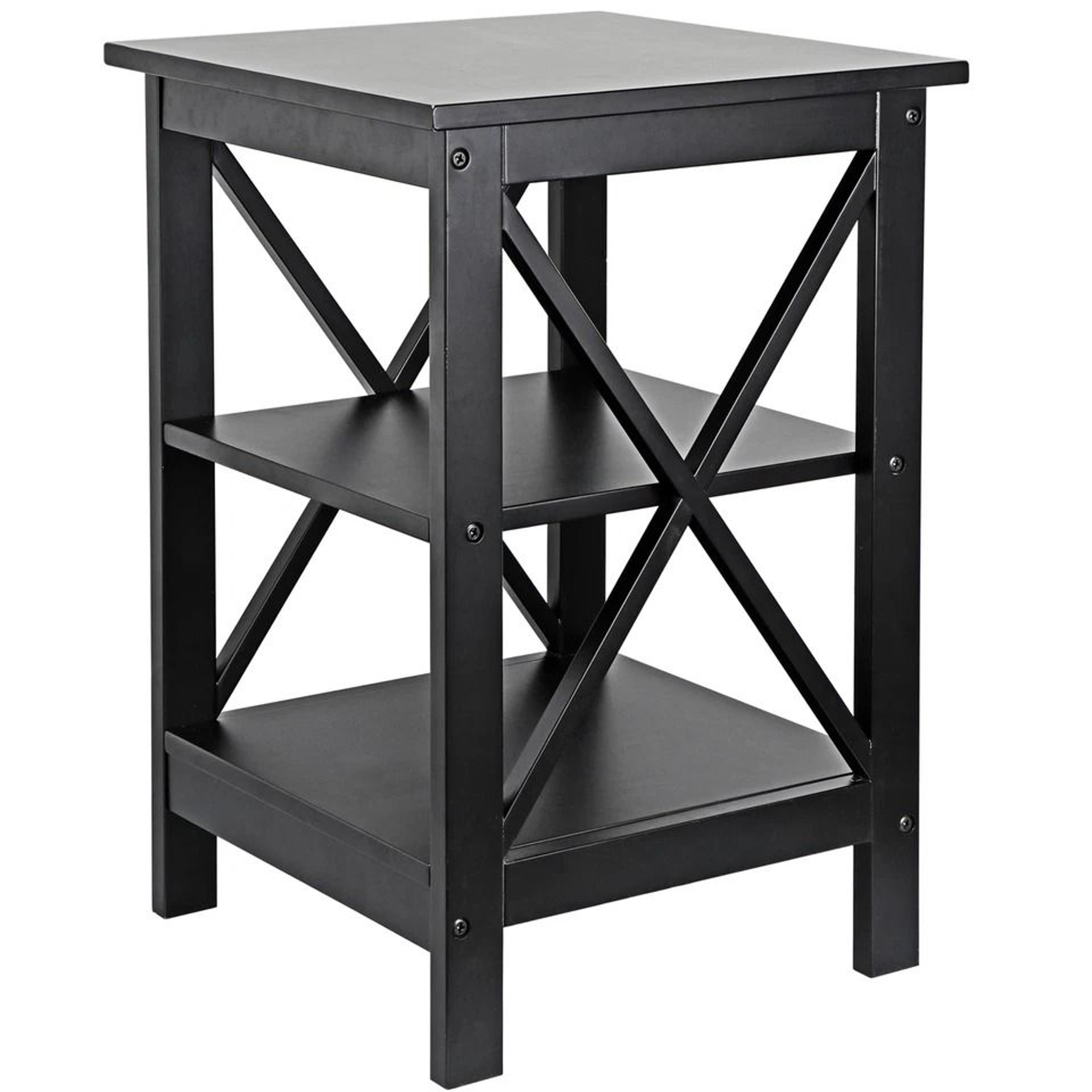 Tier End Table Stand For Sofa Bed SpaceSaving Bedroom Living Room Storage Compact MDF Side Table Fo 4