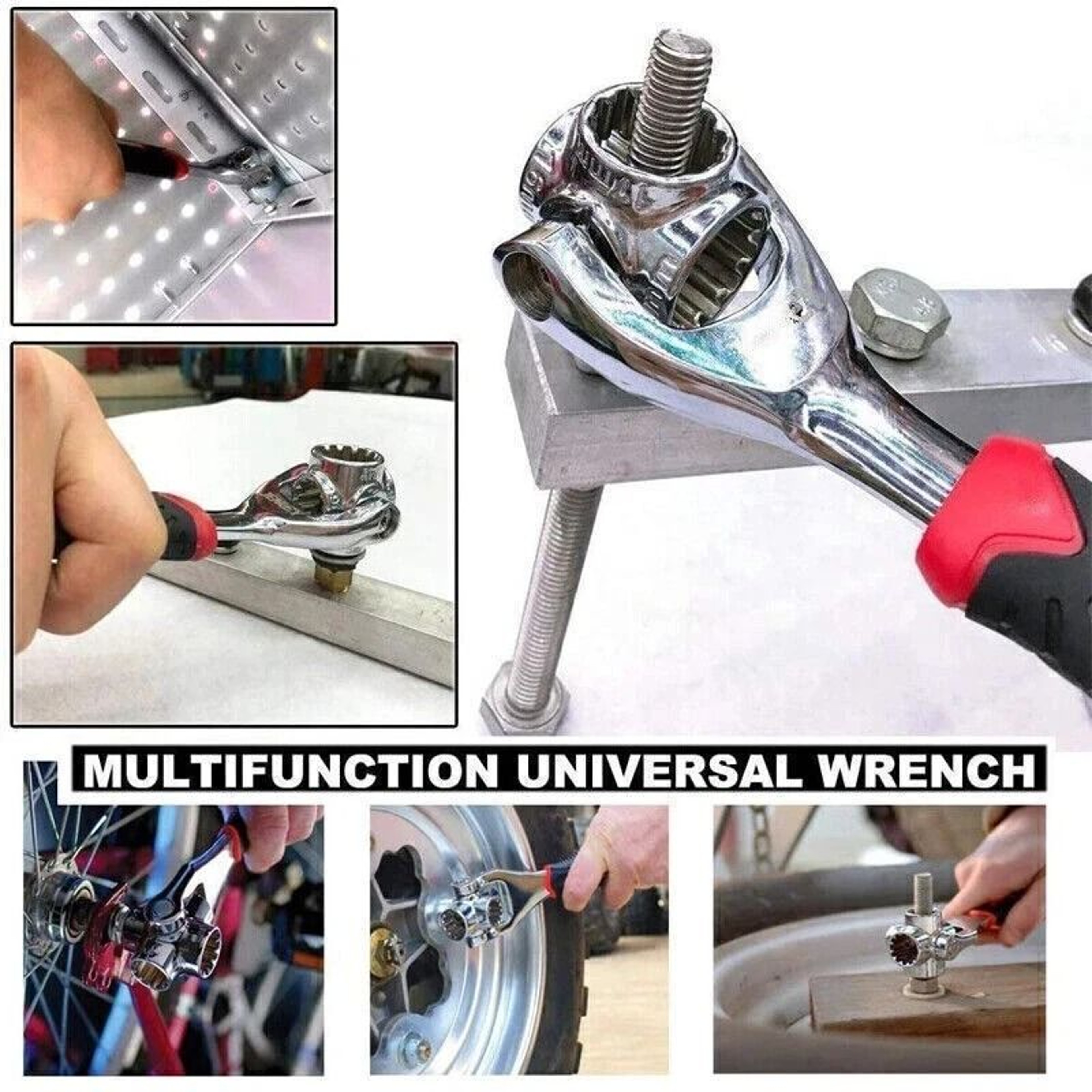 MultiFunction Universal Wrench Adjustable Tiger Spanners Chrome Vanadium Rotation Tool For Nuts 3