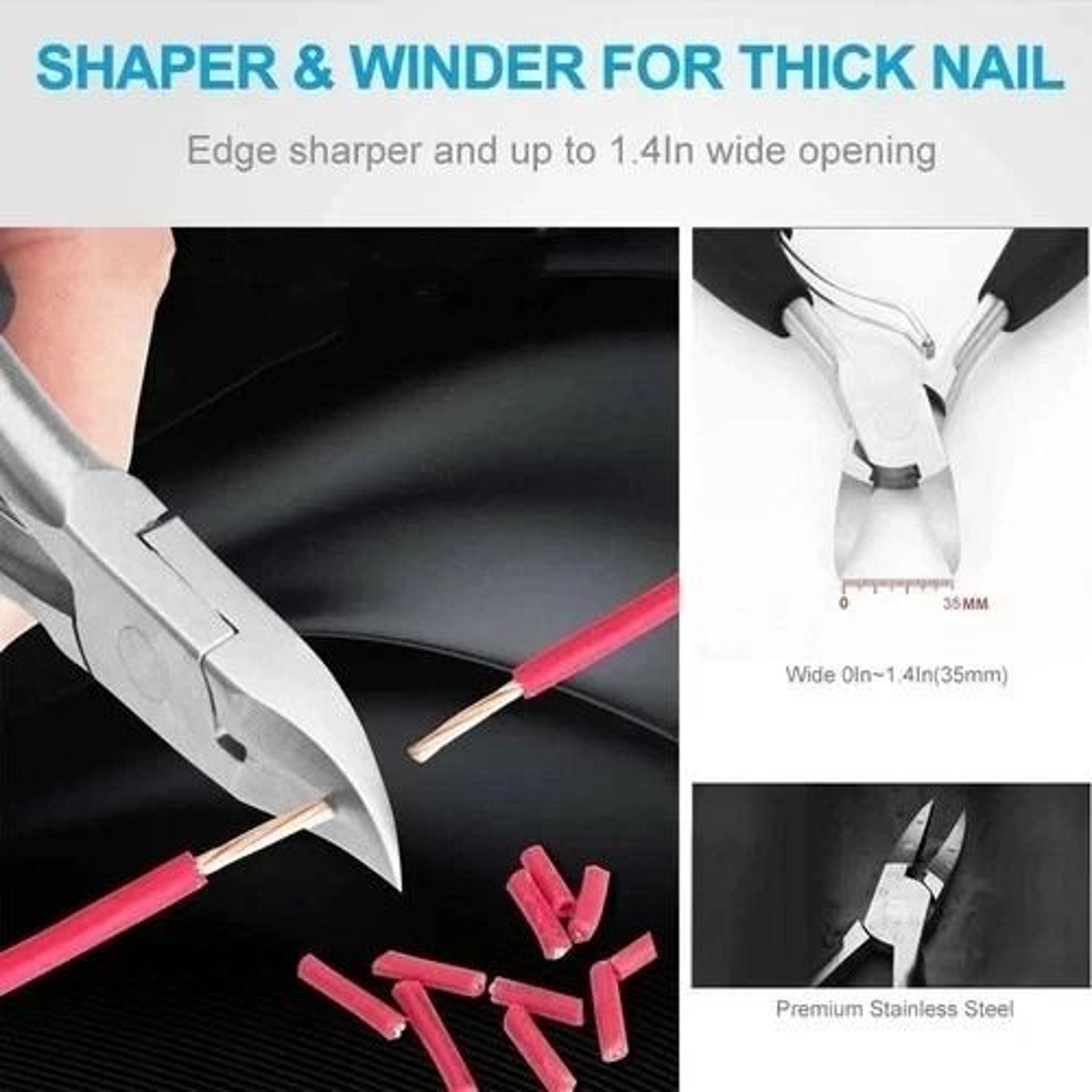 Heavy Duty Extra Large Toe Nail Clippers Stainless Professional Tool For Thick Nails Ingrown Toenai 9