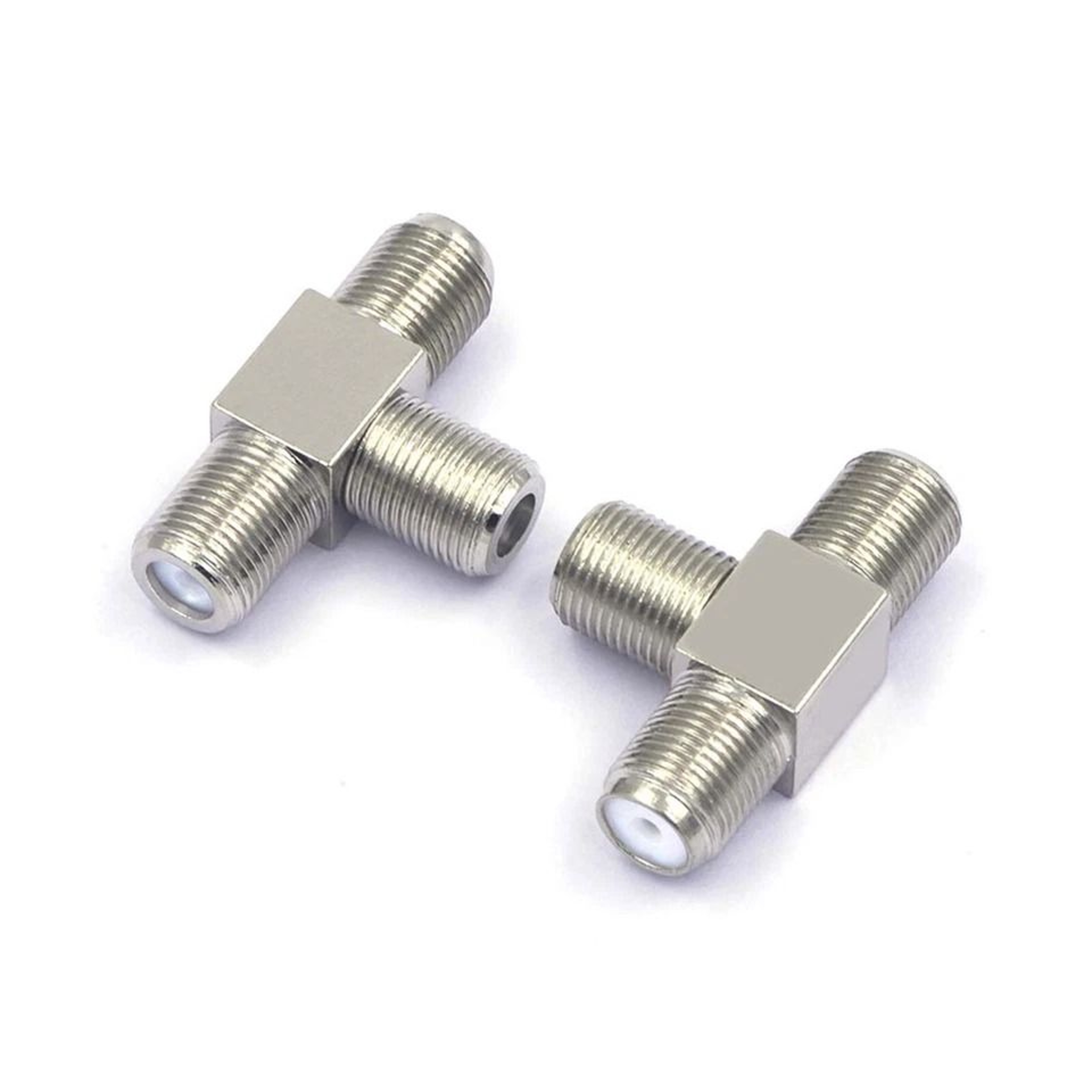 TV RF Coaxial Coax Adapter F Type Connector Triple Way Splitter Way Coax Splitter For Cable TV Sate 2