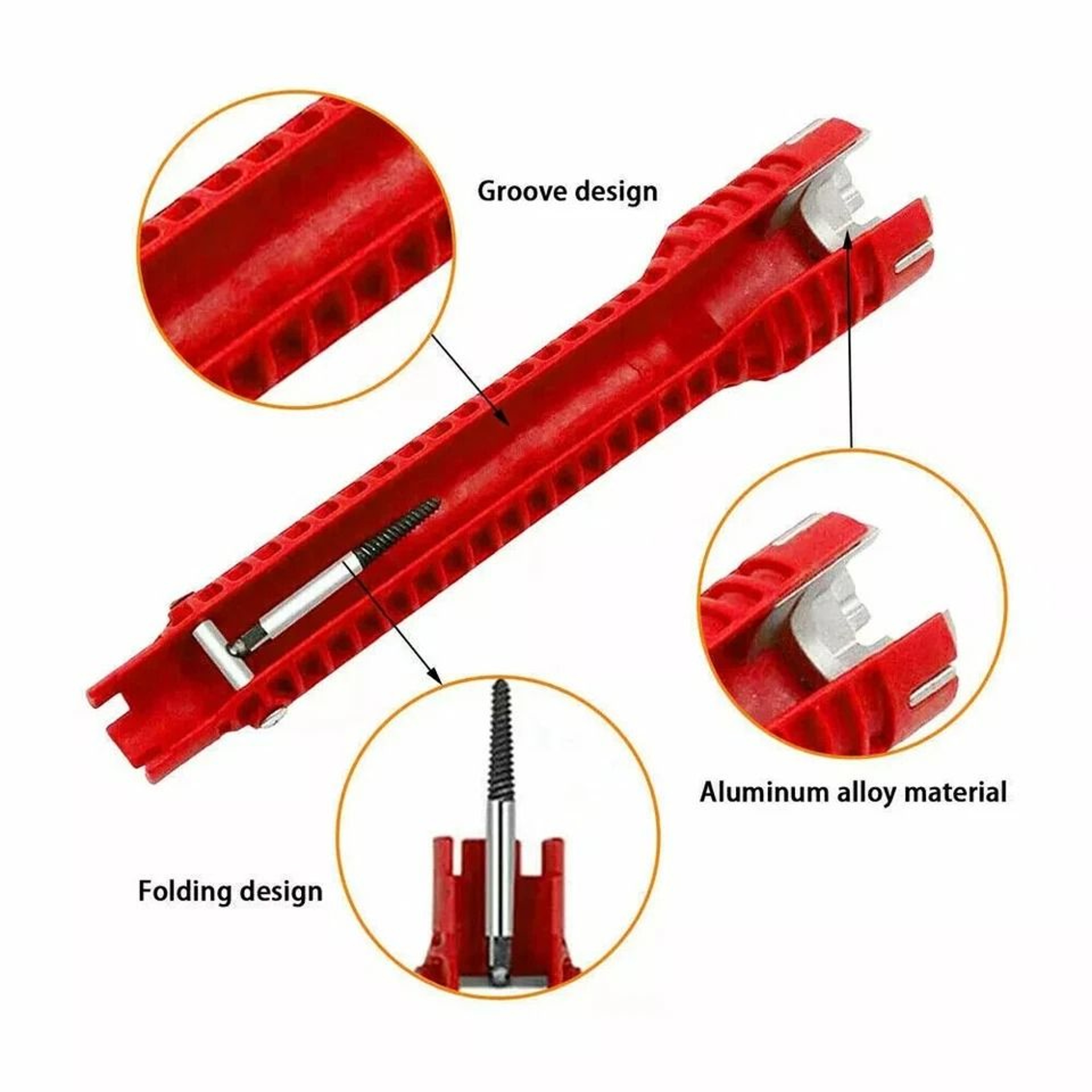 Multipurpose Faucet Wrench Tool Plumbing Repair Tool For Sink Installations Easy Faucet Nut Removal 2