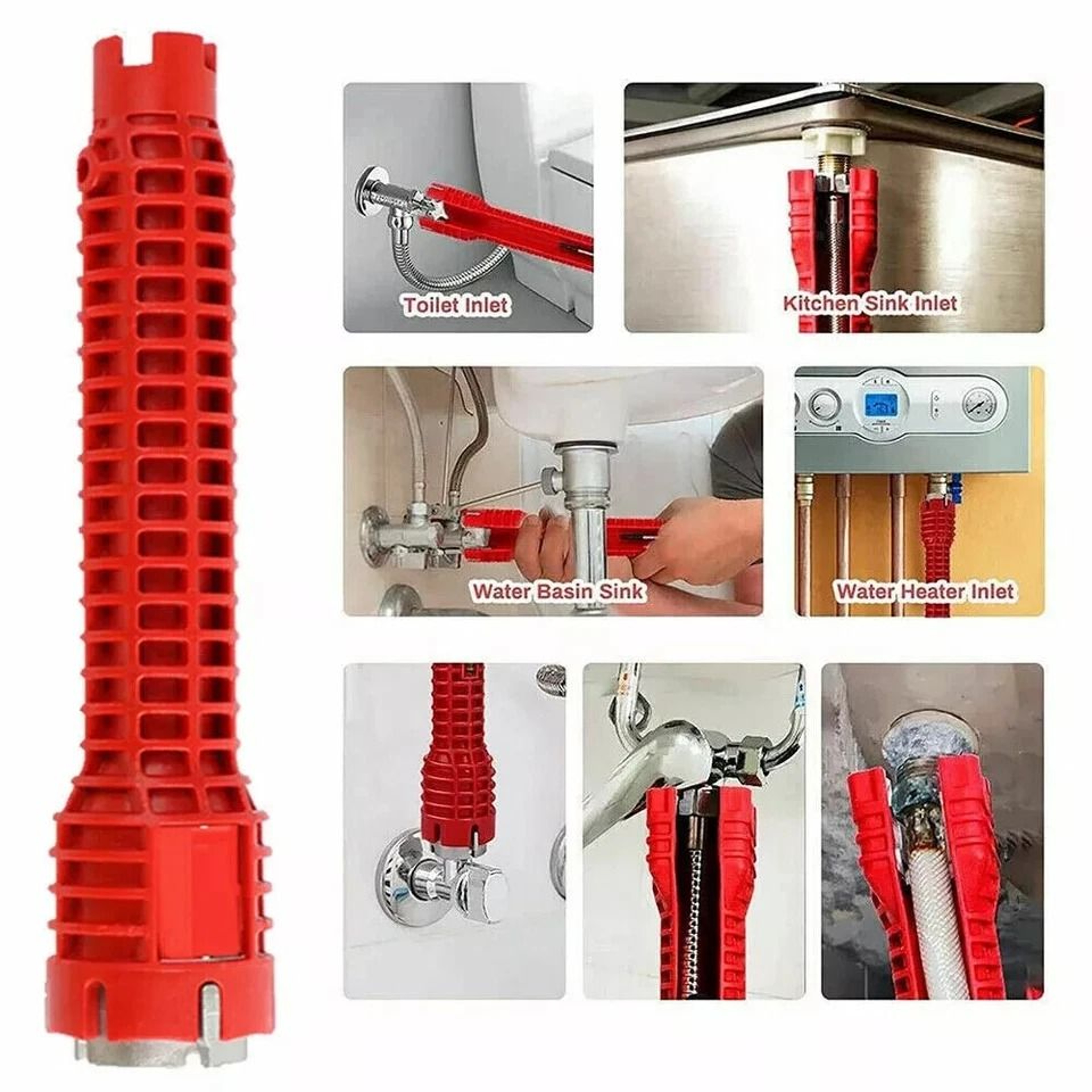 Multipurpose Faucet Wrench Tool Plumbing Repair Tool For Sink Installations Easy Faucet Nut Removal 4