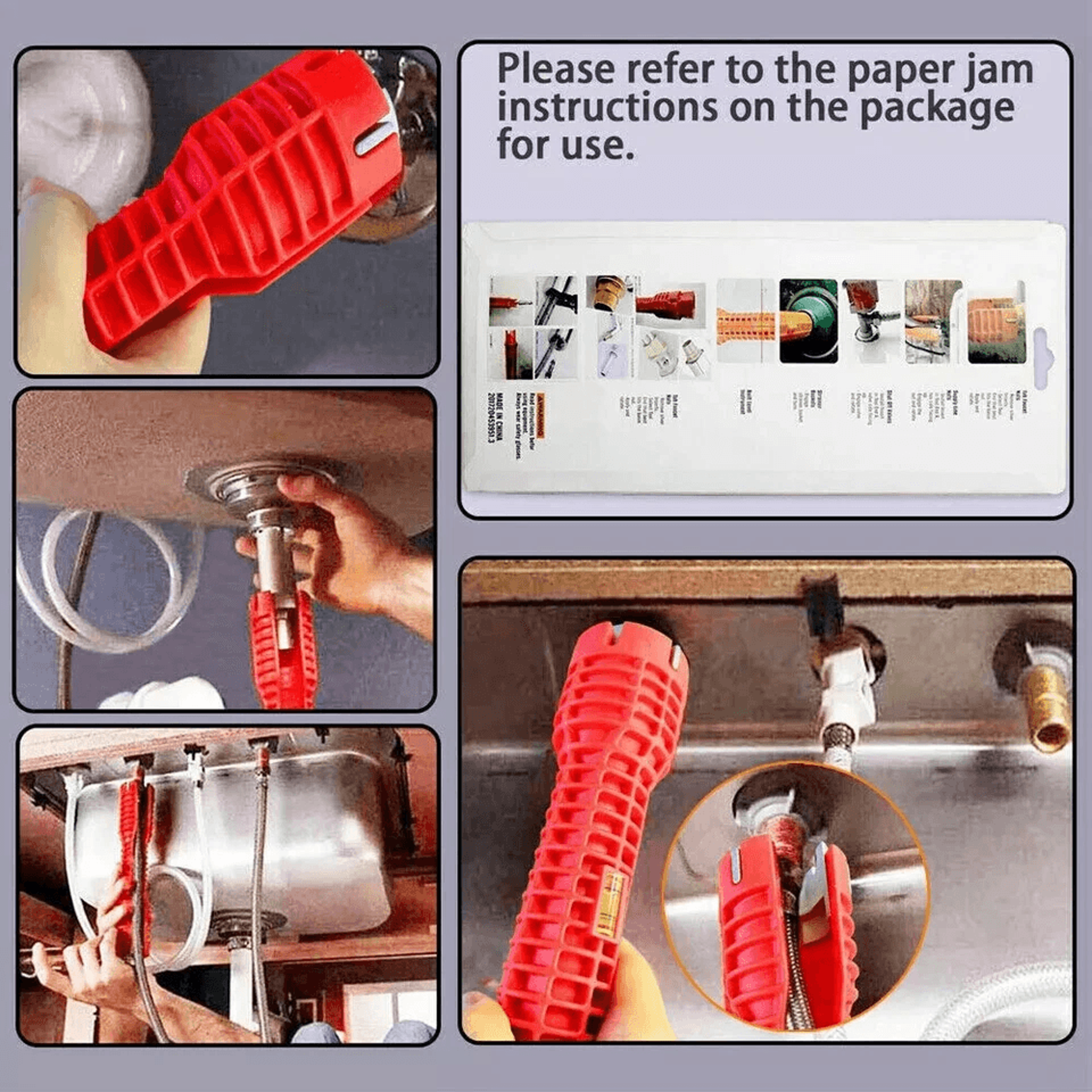 Multipurpose Faucet Wrench Tool Plumbing Repair Tool For Sink Installations Easy Faucet Nut Removal 7