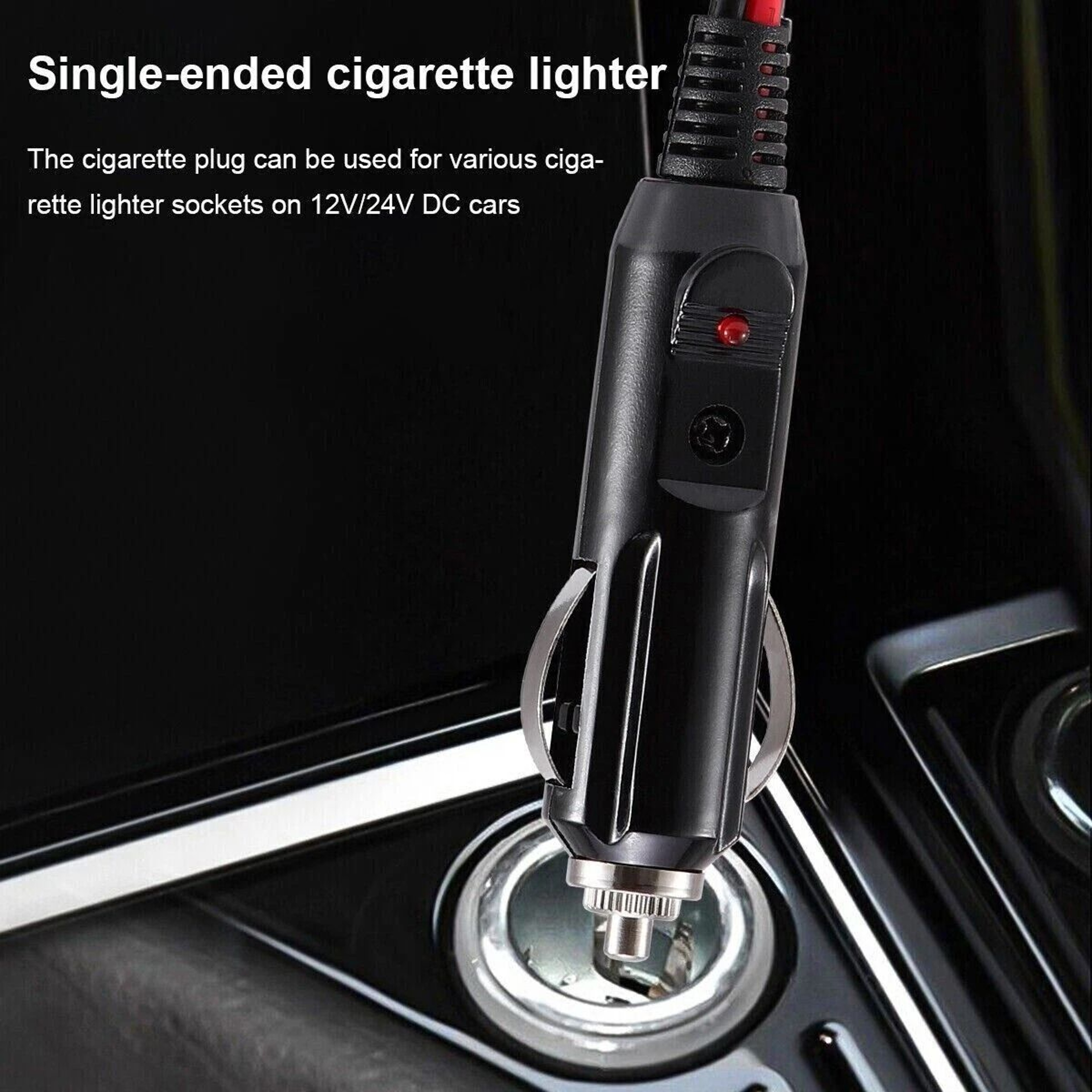 Cigarette Lighter Socket Plug Used Male Car Connector Cable Leads 7