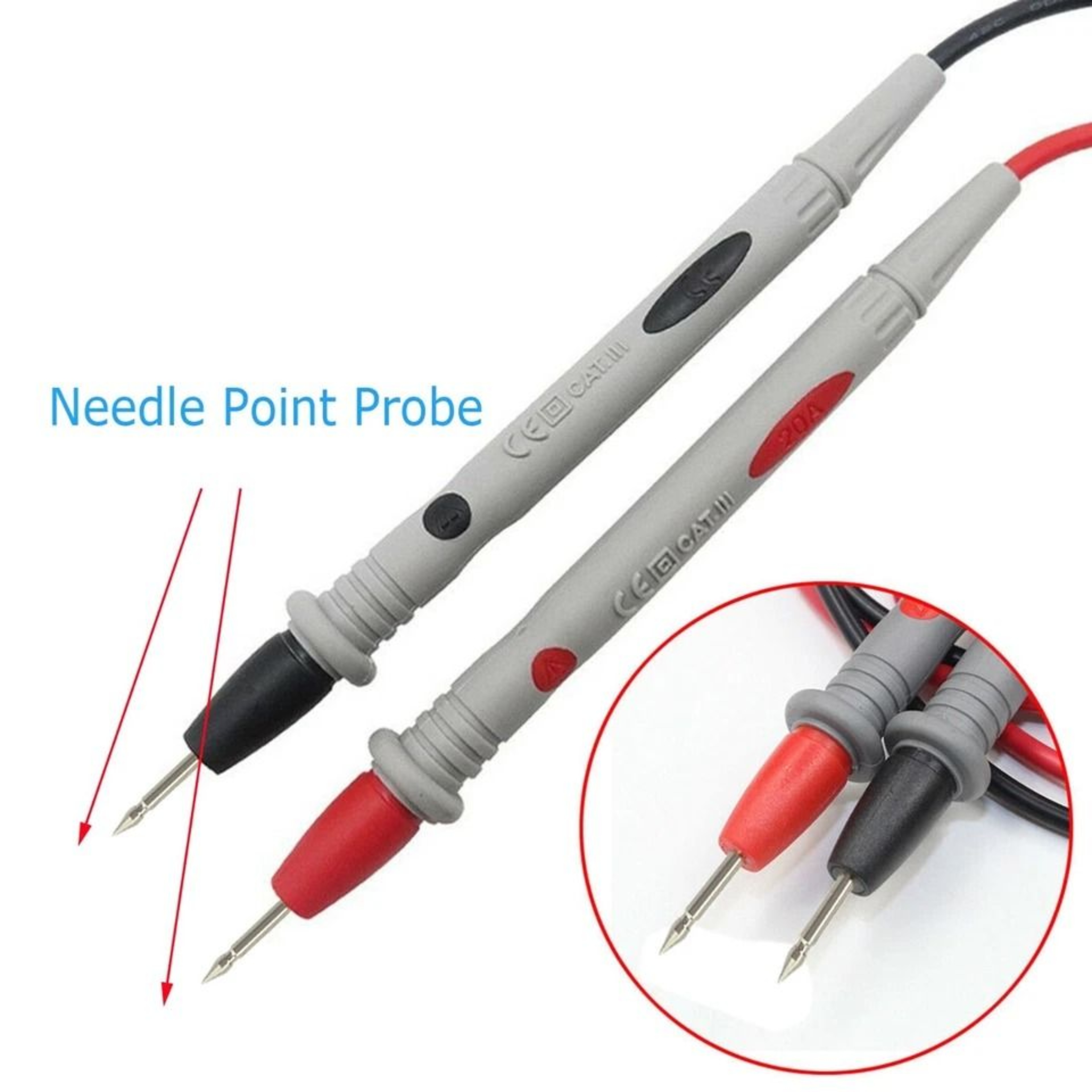 Universal Probe Test Leads Pin For Digital Multimeter High Quality Red And Black Sharp Precision 3
