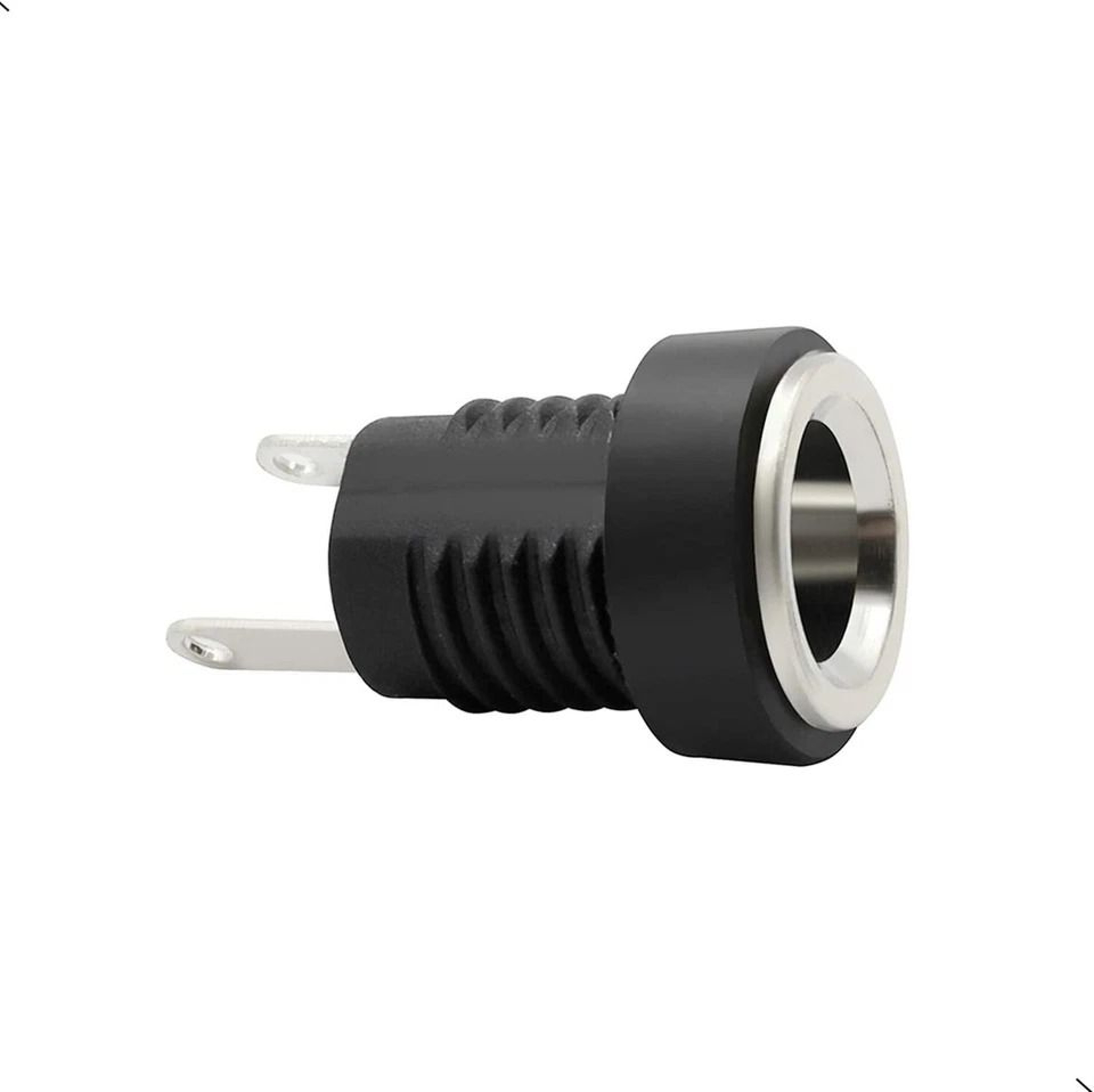 Male Barrel Jack Plug And Female Socket Panel Mount DC Power Connectors Solderable With Shrink Tube 6