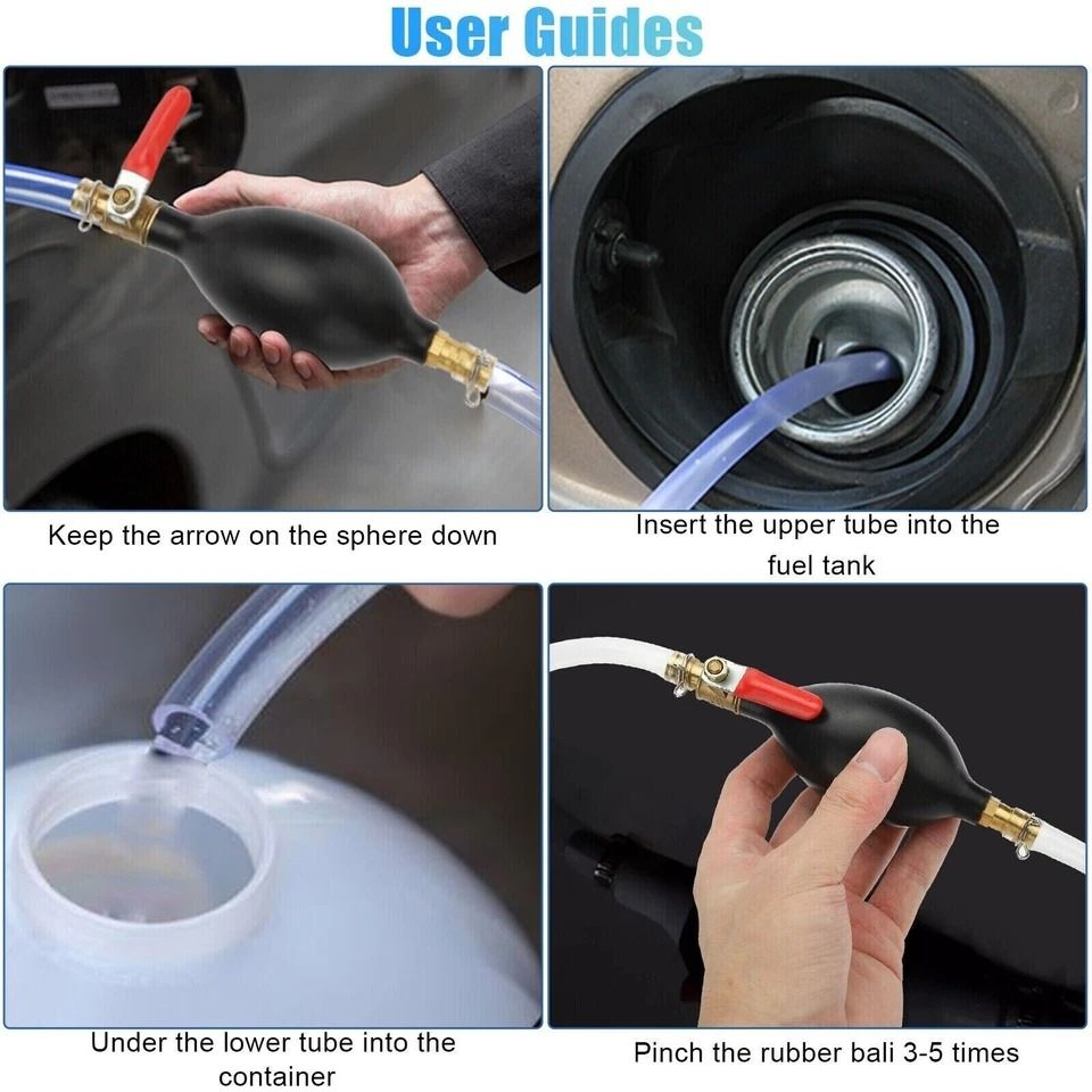 Hand Pump For Gasoline Diesel Oil Water Transfer Gas Transfer Siphon Pump Siphon Hose For Mowers La