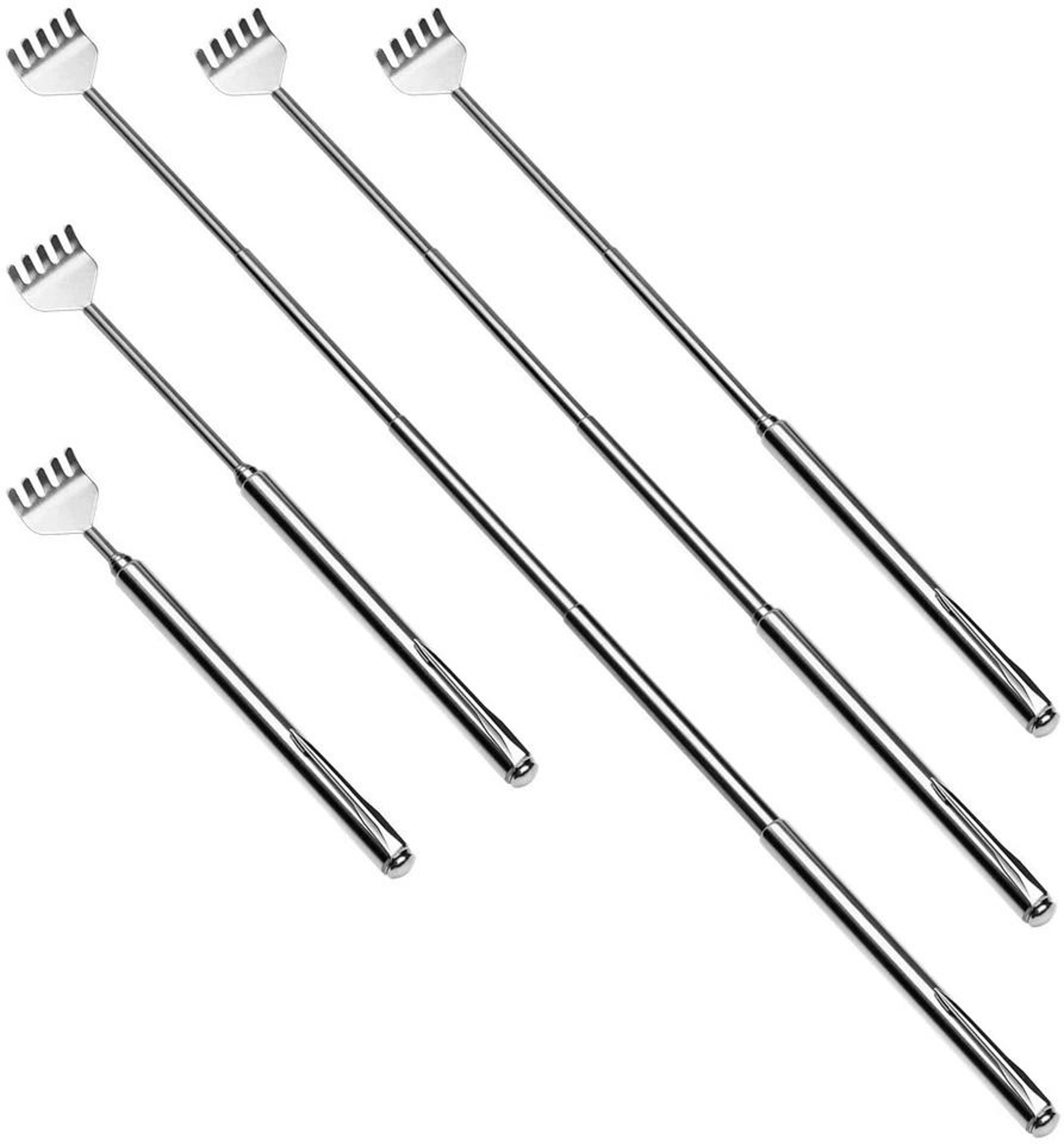 Portable Telescopic Back Scratcher Stainless Steel Extendable Claw Massager Handy Metal Scratch Too 1
