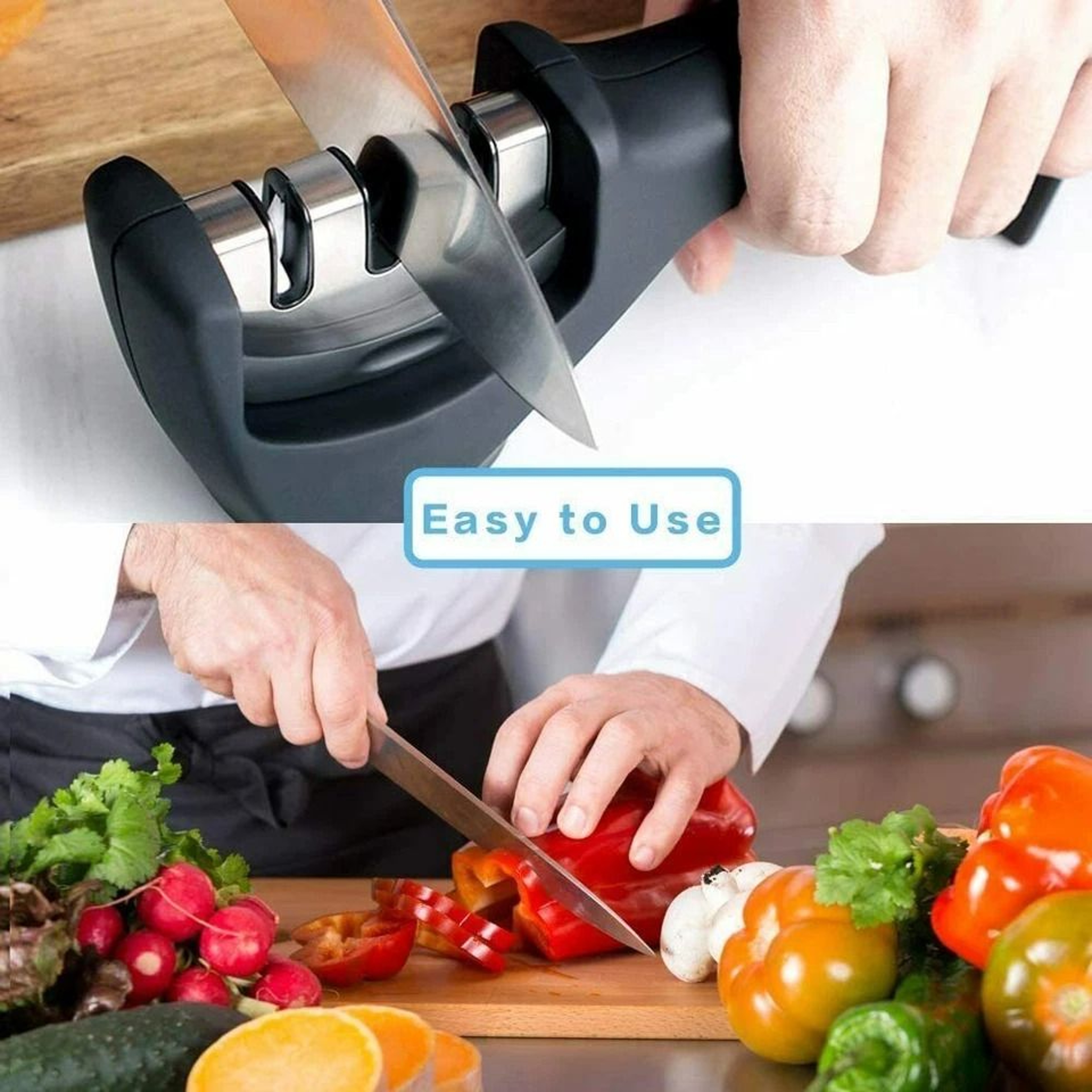 Knife Sharpening Tool Ceramic  Tungsten Stages Professional Blade Hone Kitchen Knife Sharpening Sys 7
