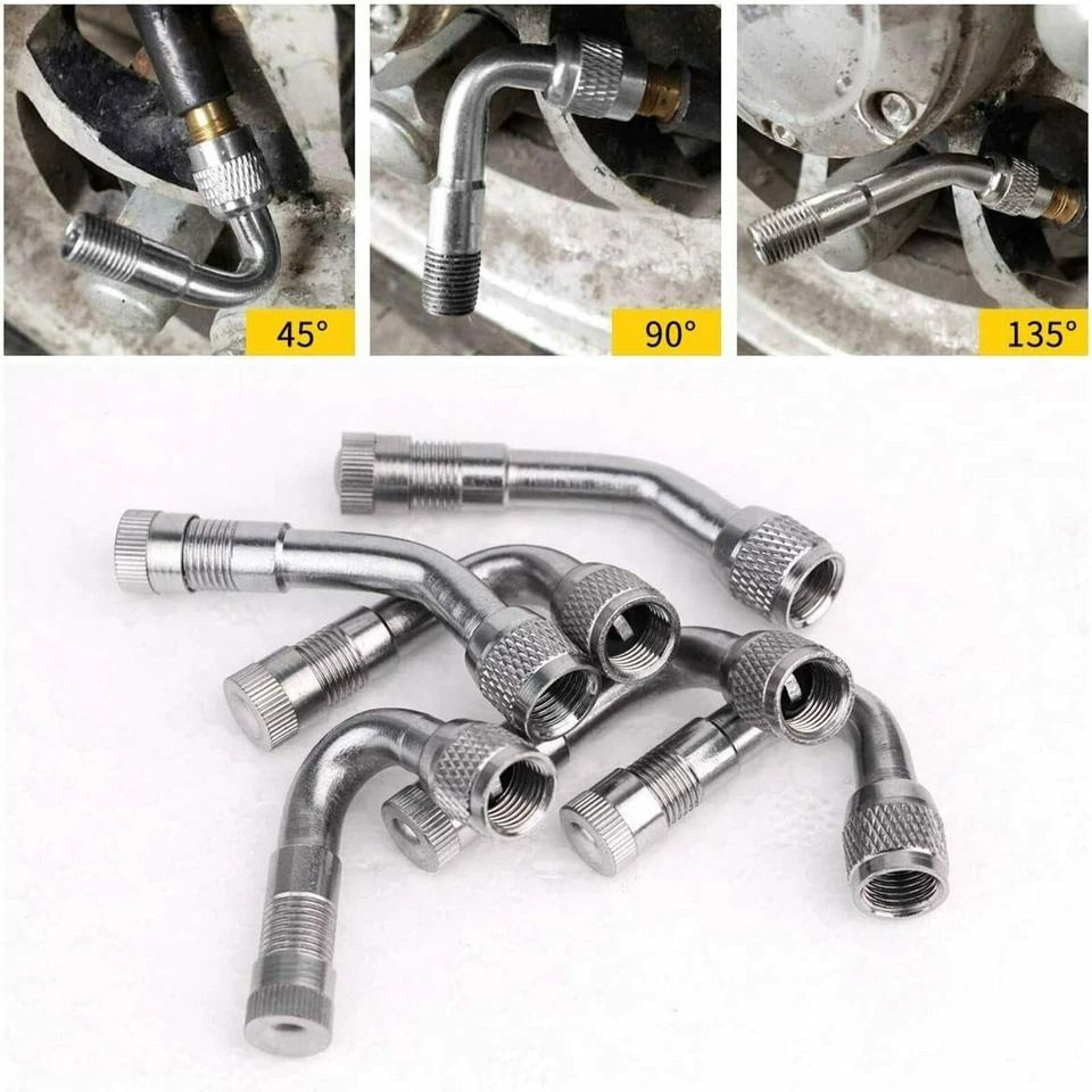 Universal Tire Valve Stem Extension For Cars Motorcycles Bicycles Trucks And RVs Degree Angled Valv 1